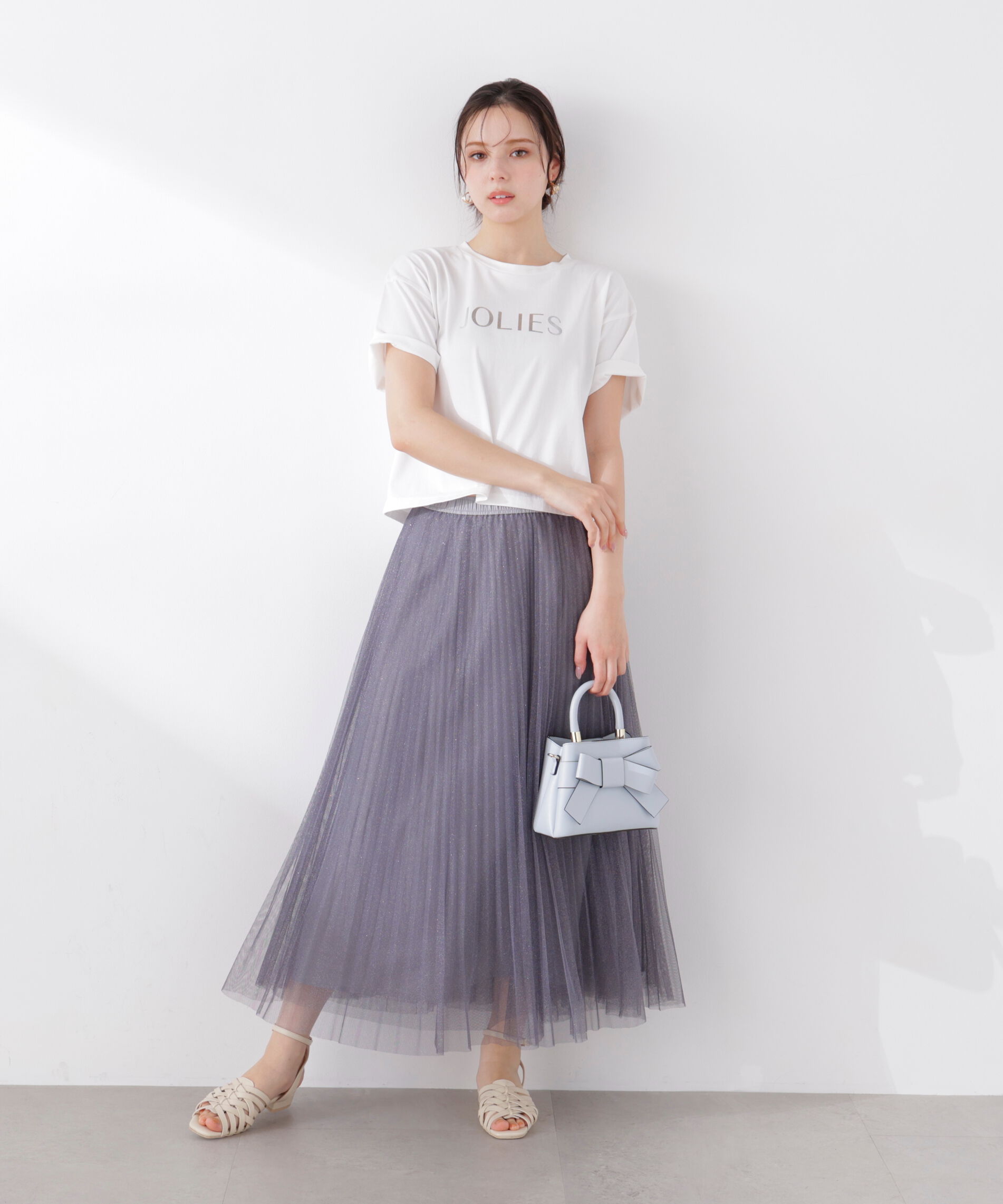 PROPORTION BODY DRESSING「《EDIT COLOGNE》ラメプリーツスカート26SS」|スカート|