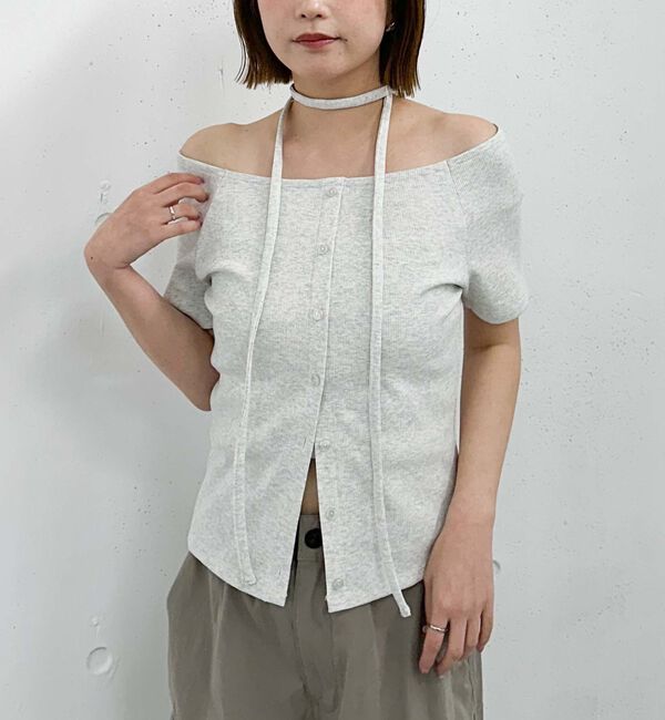 archives「ＦボタンオフショルリブＴＯＰＳ」|Tシャツ・カットソー|