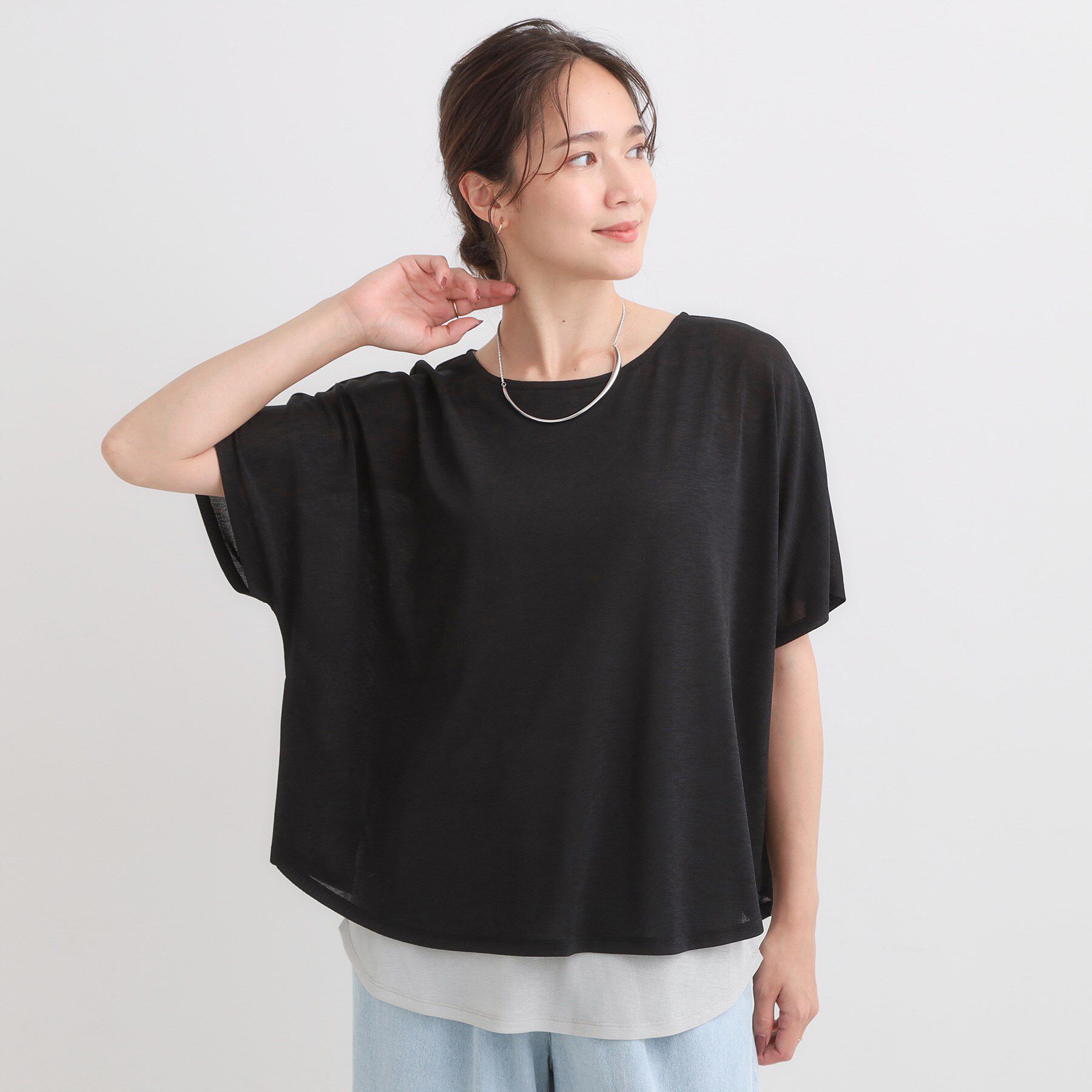 SHOO･LA･RUE「【S-LL/体型カバー】インせず着られる レイヤードトップス」|Tシャツ・カットソー|
