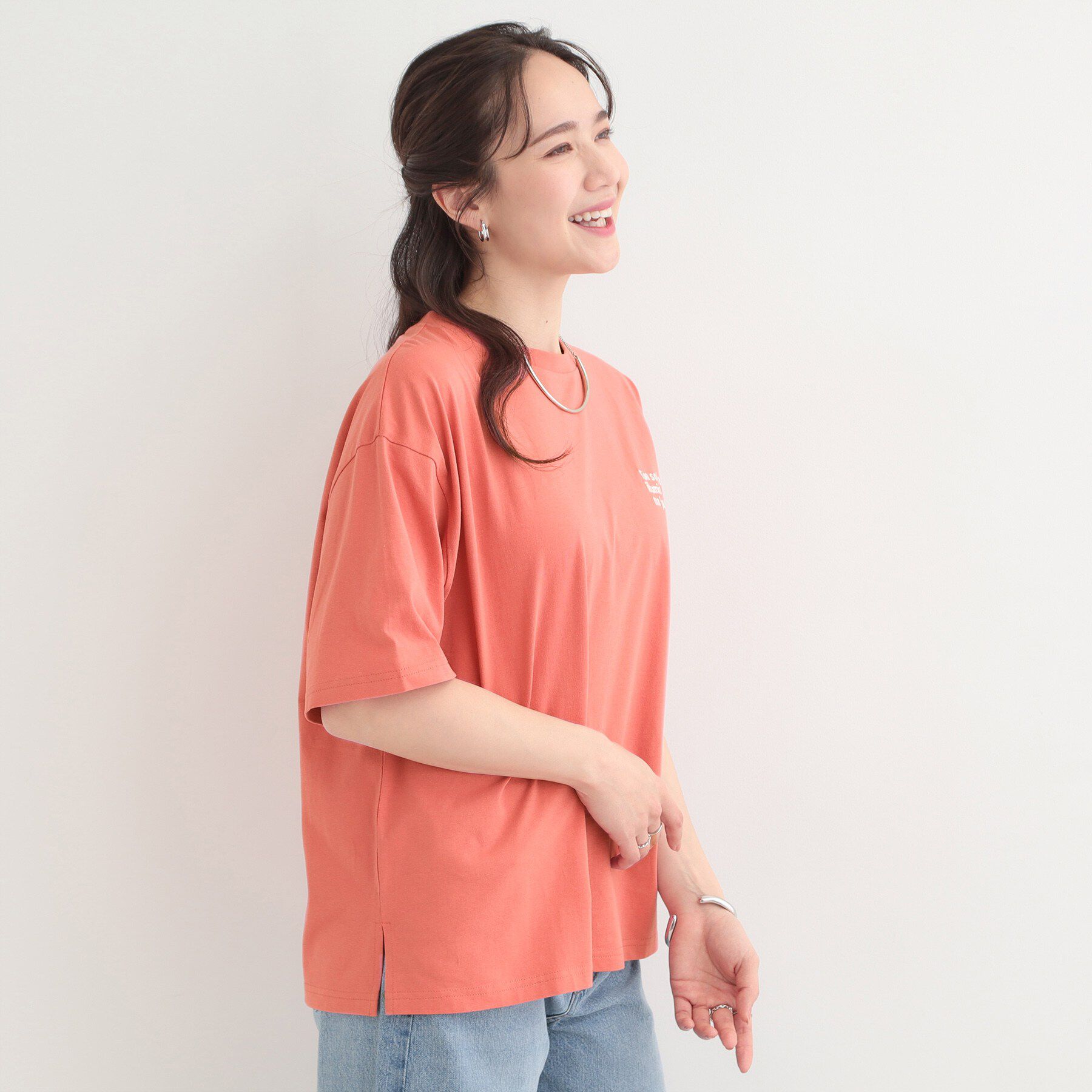 SHOO･LA･RUE「【綿100%/S-LL/プチプラ】ゆるシルエット シンプルTシャツ」|Tシャツ・カットソー|