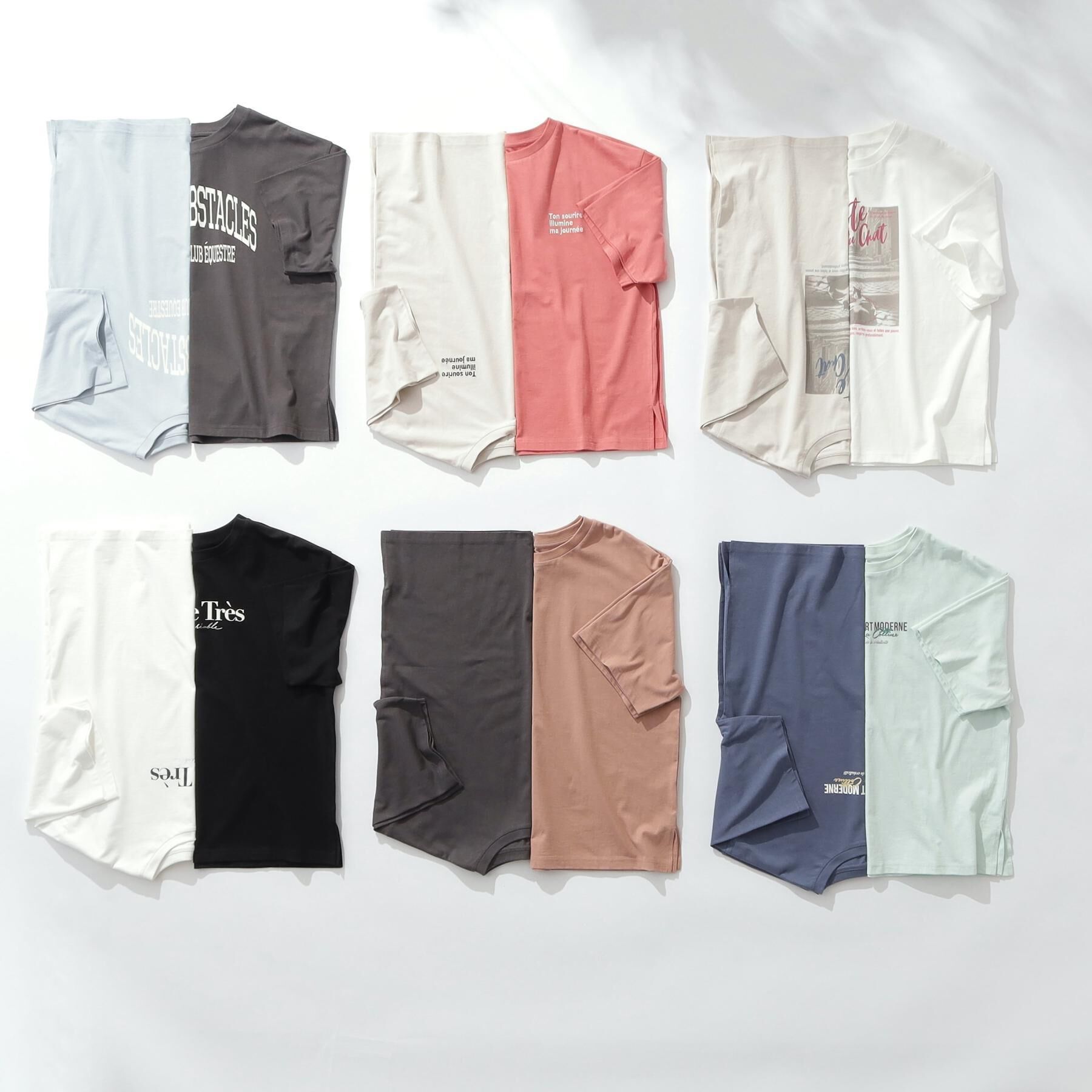 SHOO･LA･RUE「【綿100%/S-LL/プチプラ】ゆるシルエット シンプルTシャツ」|Tシャツ・カットソー|