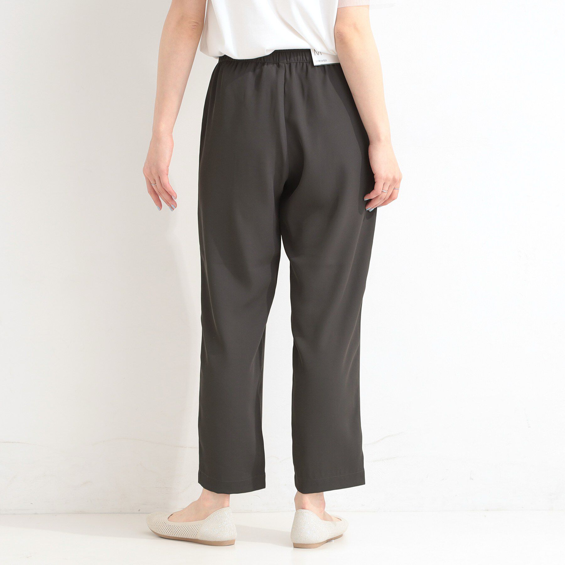 SHOO･LA･RUE「【ひんやり/UV/SS-3L/セットアップ可】さらさらぷるん イージーテーパードパンツ」|その他|