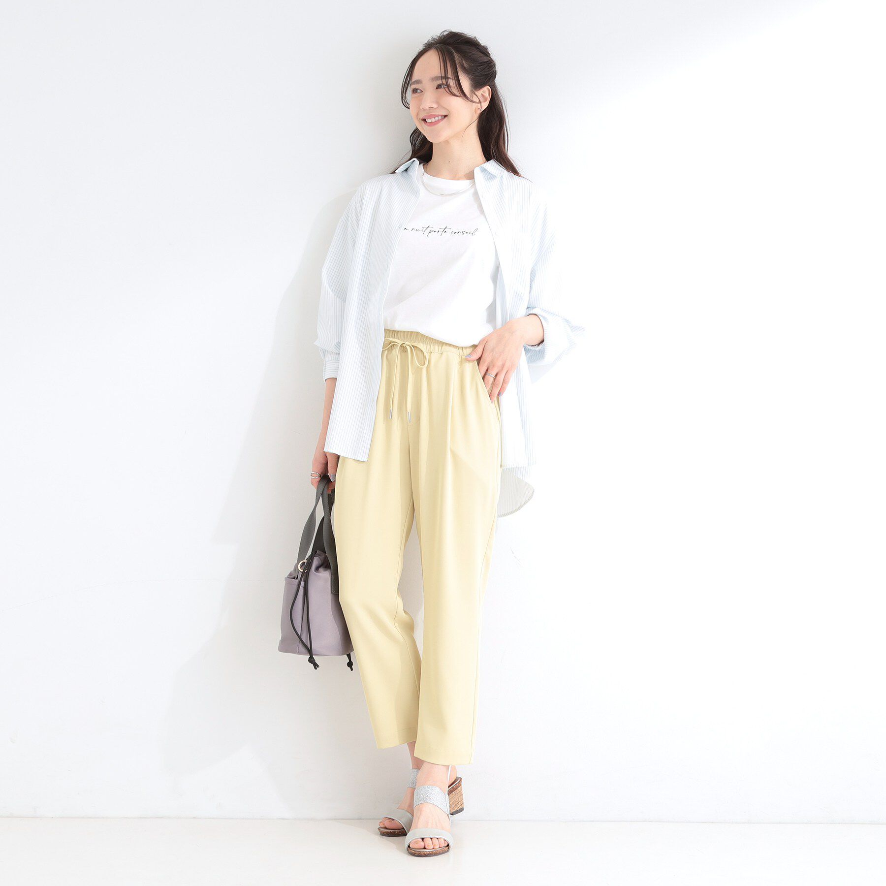 SHOO･LA･RUE「【2点セット/S-LL】ニットベスト＆ロゴTシャツSET」|その他|