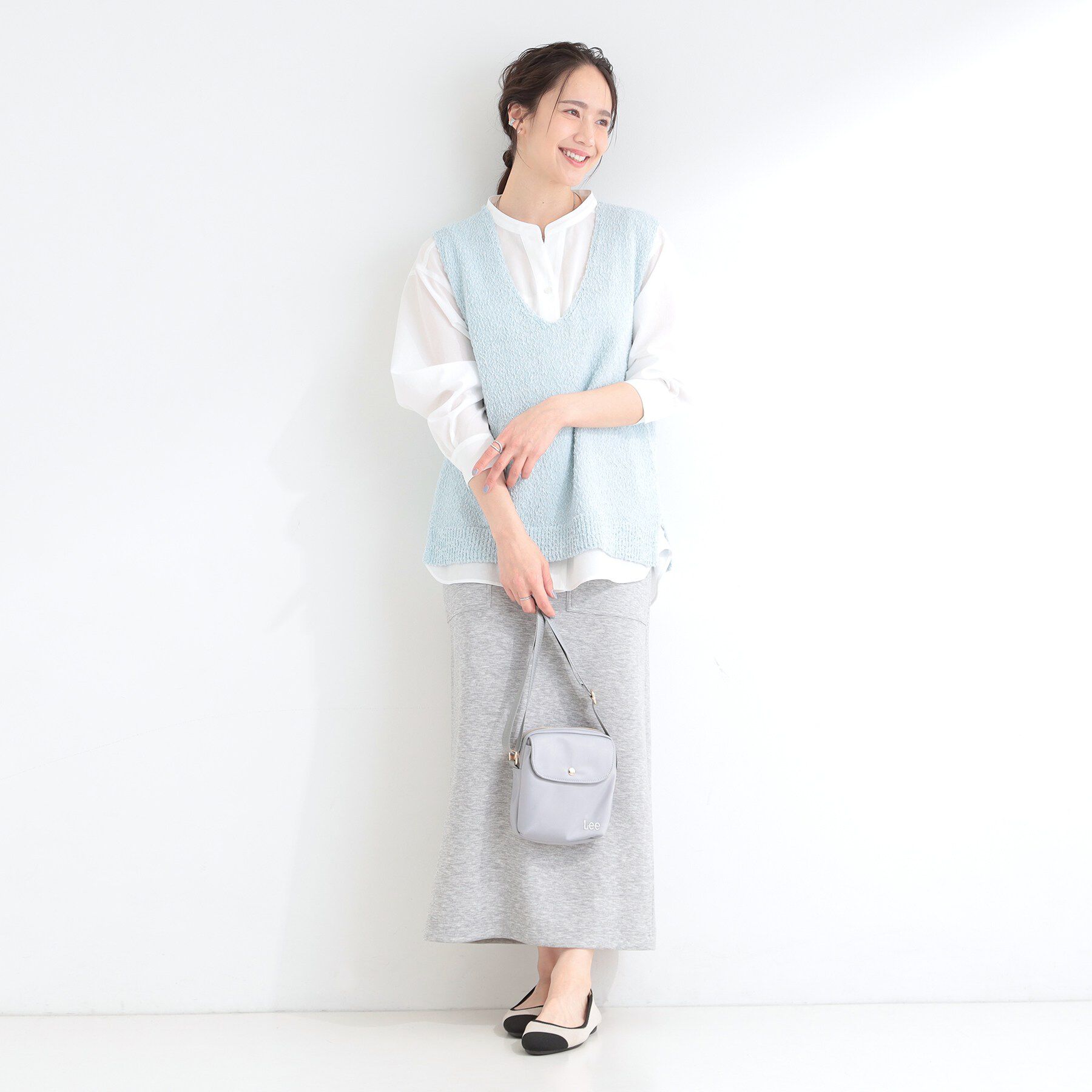 SHOO･LA･RUE「【2点セット/S-LL】ニットベスト＆ロゴTシャツSET」|その他|
