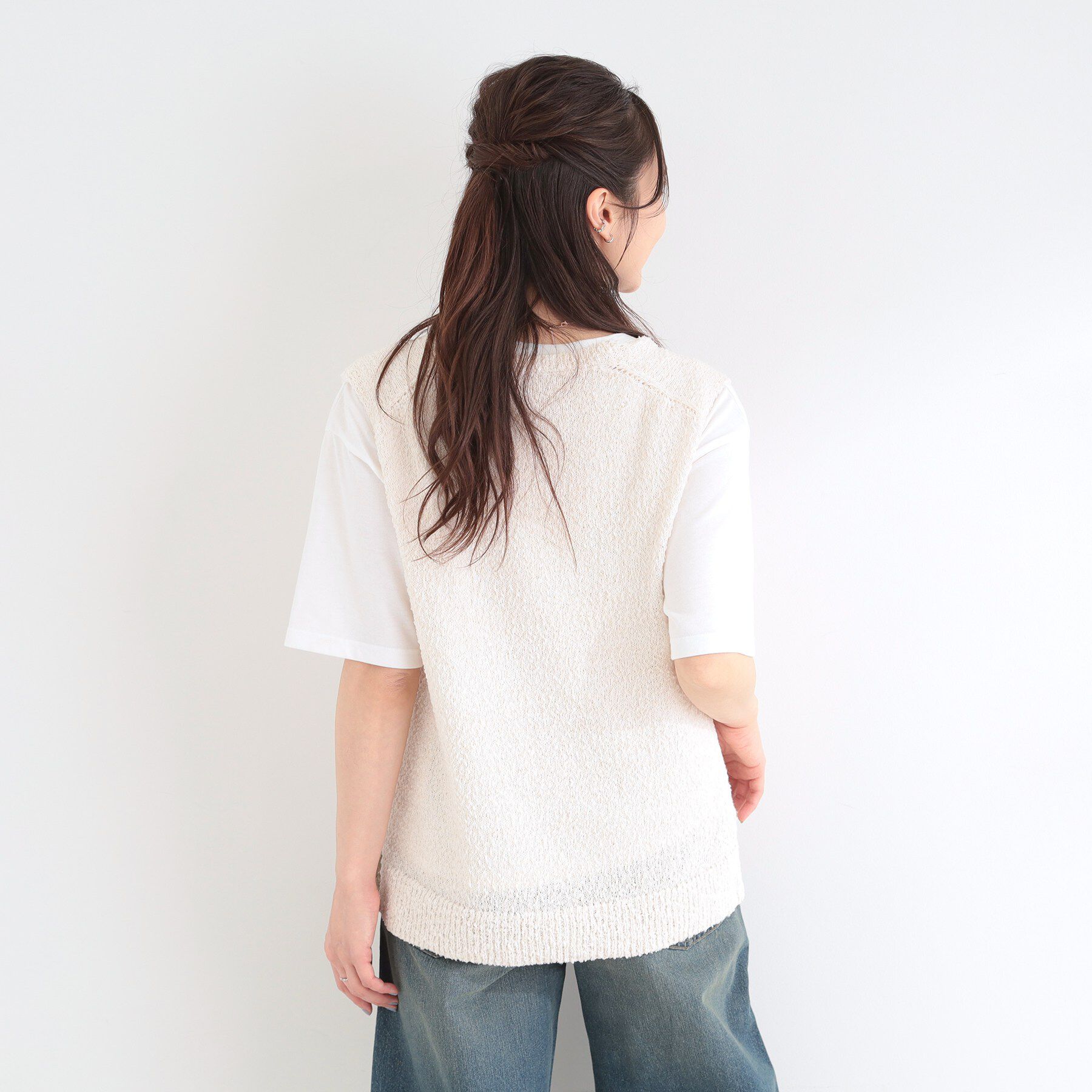 SHOO･LA･RUE「【2点セット/S-LL】ニットベスト＆ロゴTシャツSET」|その他|