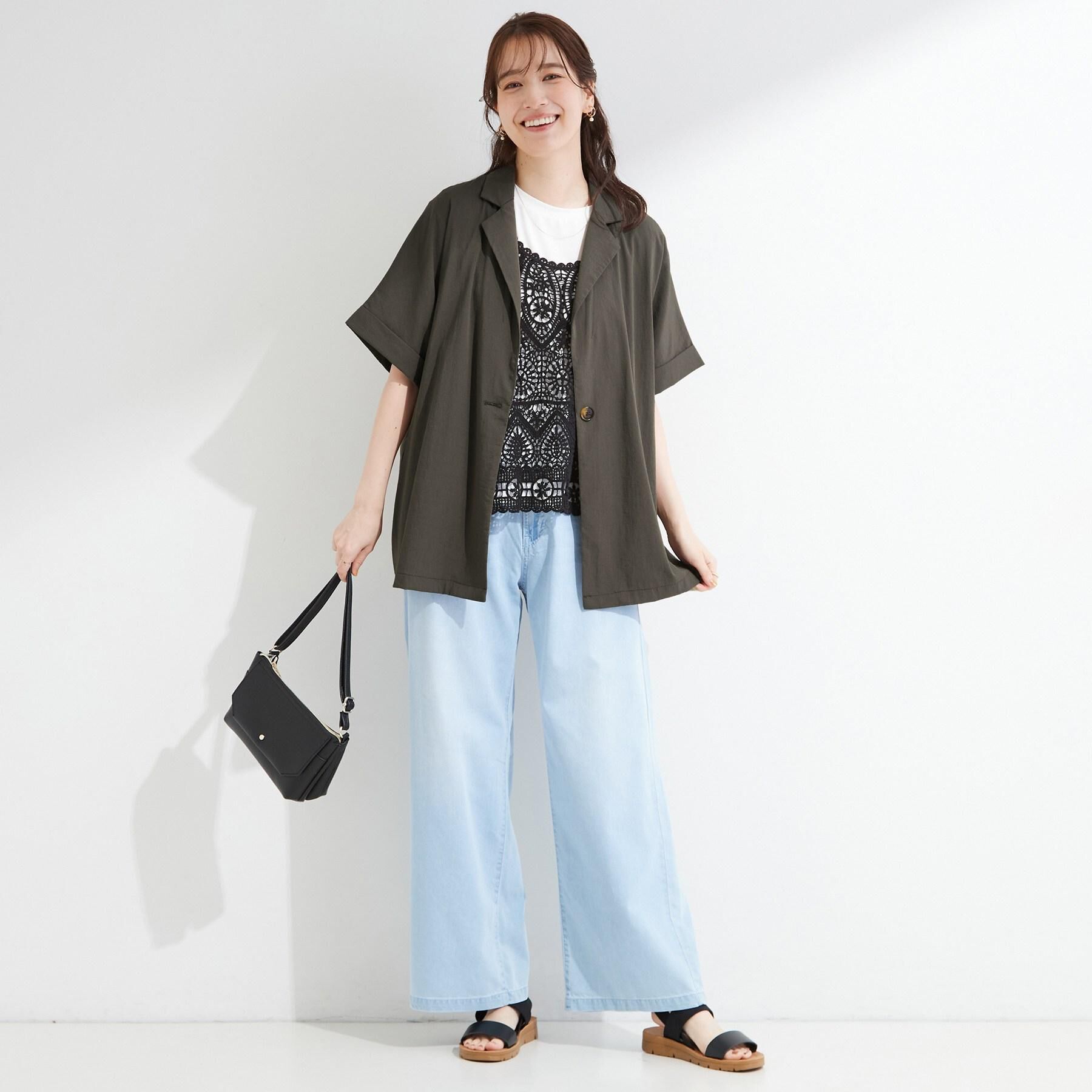 SHOO･LA･RUE「【ひんやり】夏でも快適 ライトオンスデニムワイドパンツ」|その他|