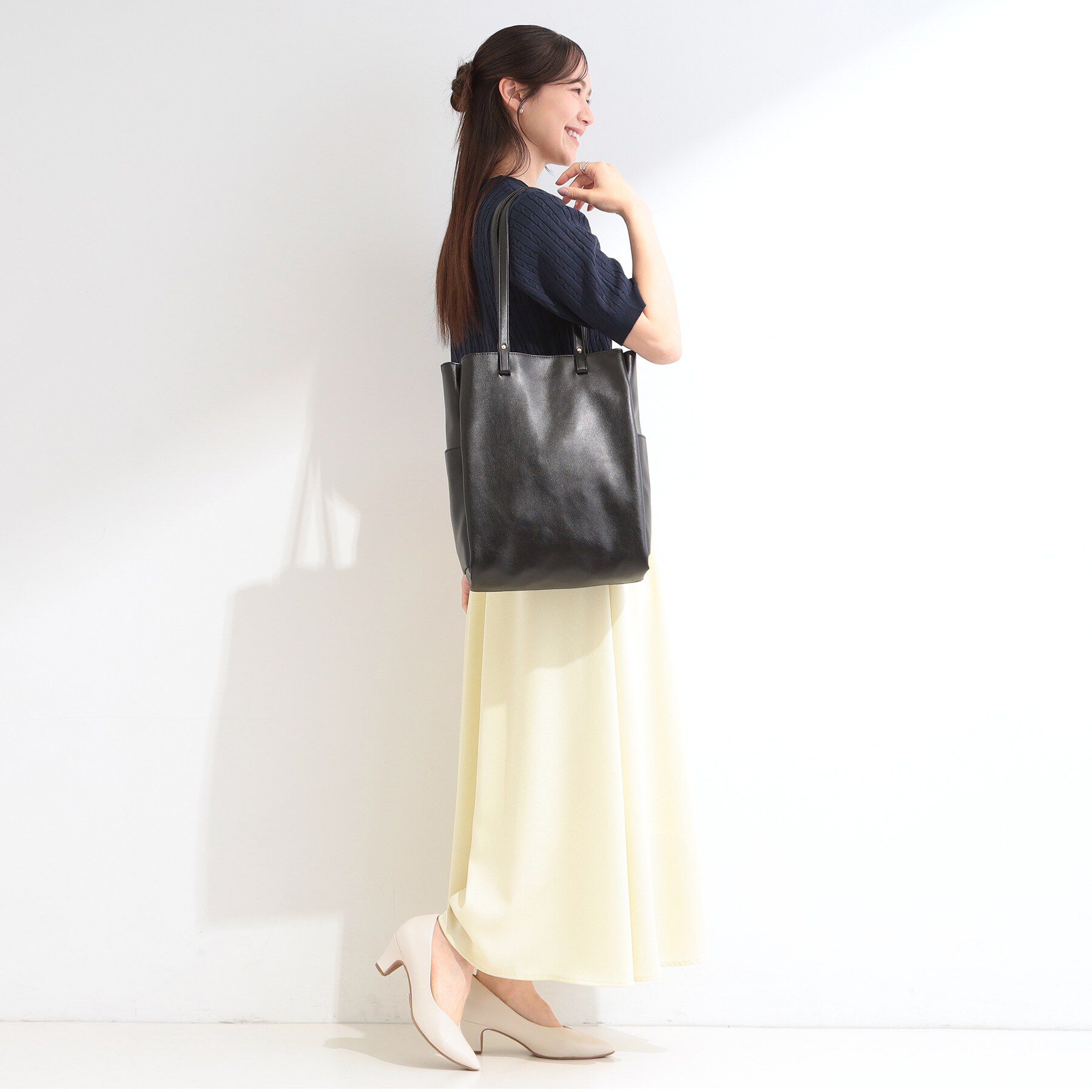 SHOO･LA･RUE「【A4】タテナガ収納トートバッグ」|トートバッグ|