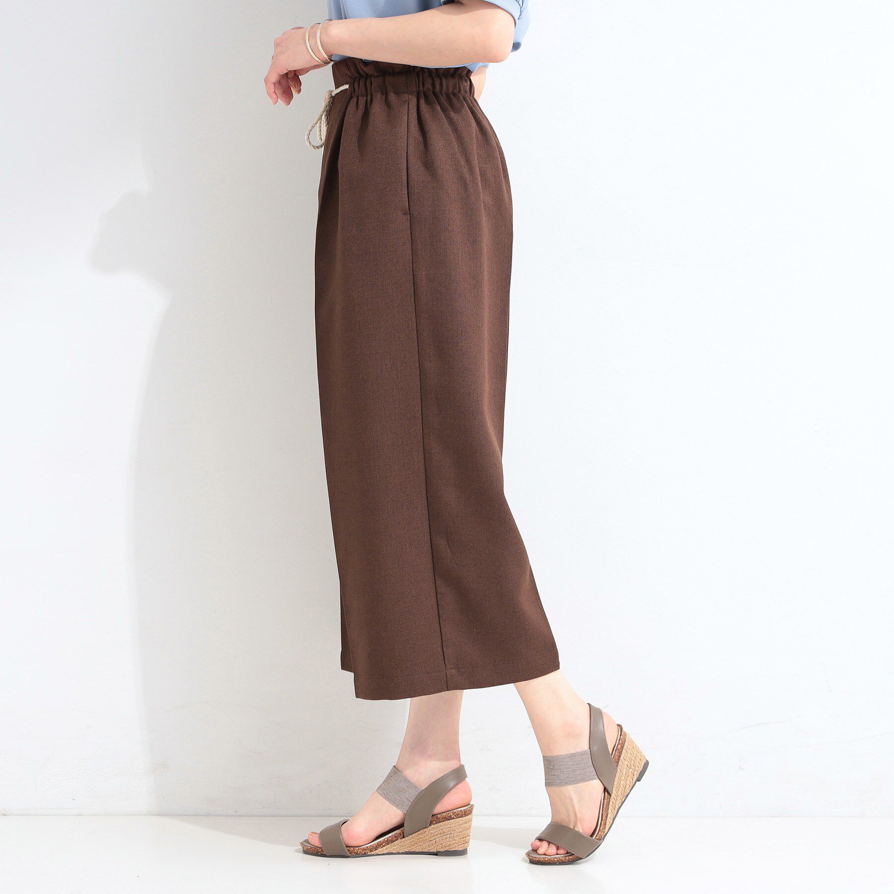 SHOO･LA･RUE「【S-LL】ロープベルトが爽やか ガウチョパンツ」|その他|