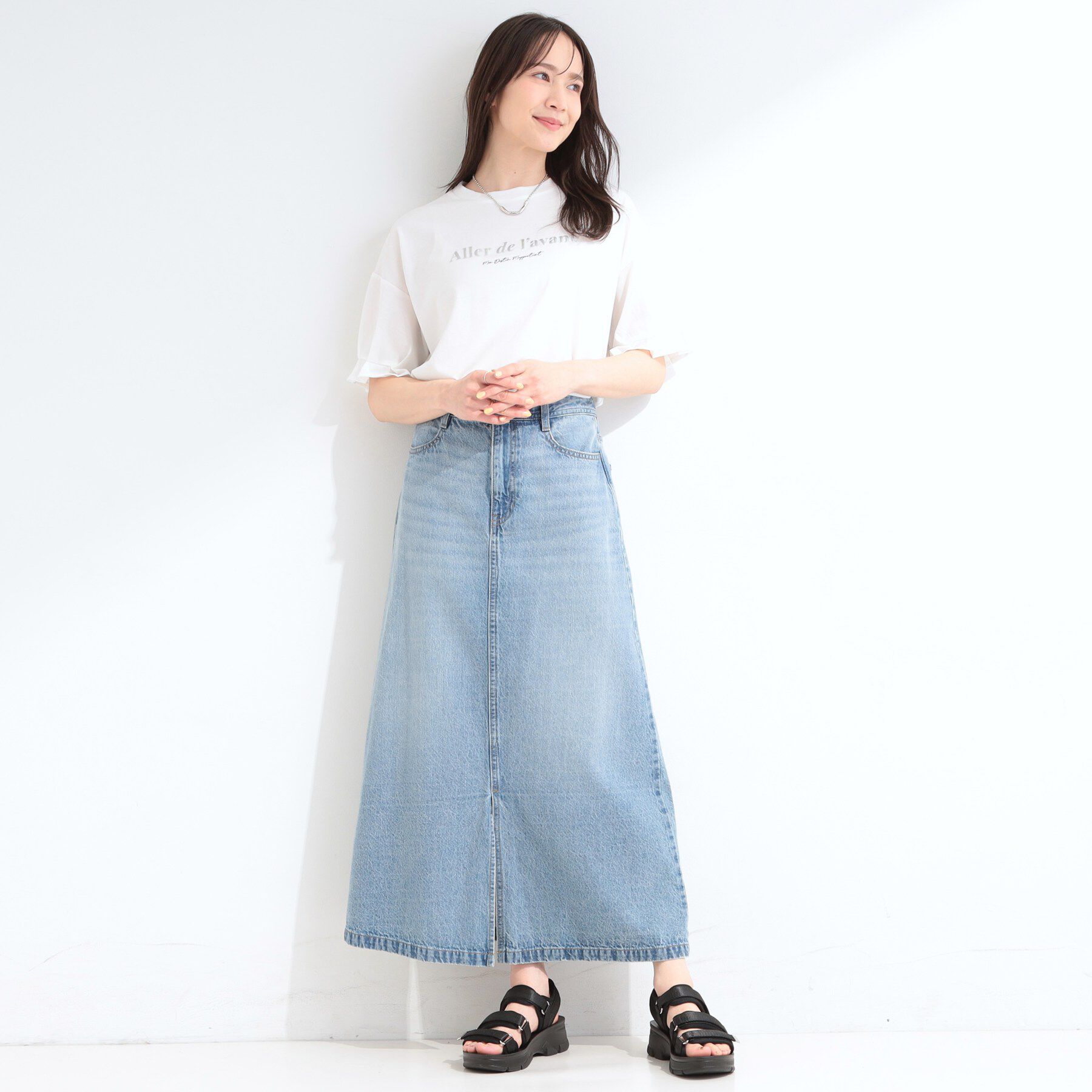 SHOO･LA･RUE「【テープでサイズ調節可】 厚底ソールで美脚効果 大人のスポーツサンダル」|サンダル|
