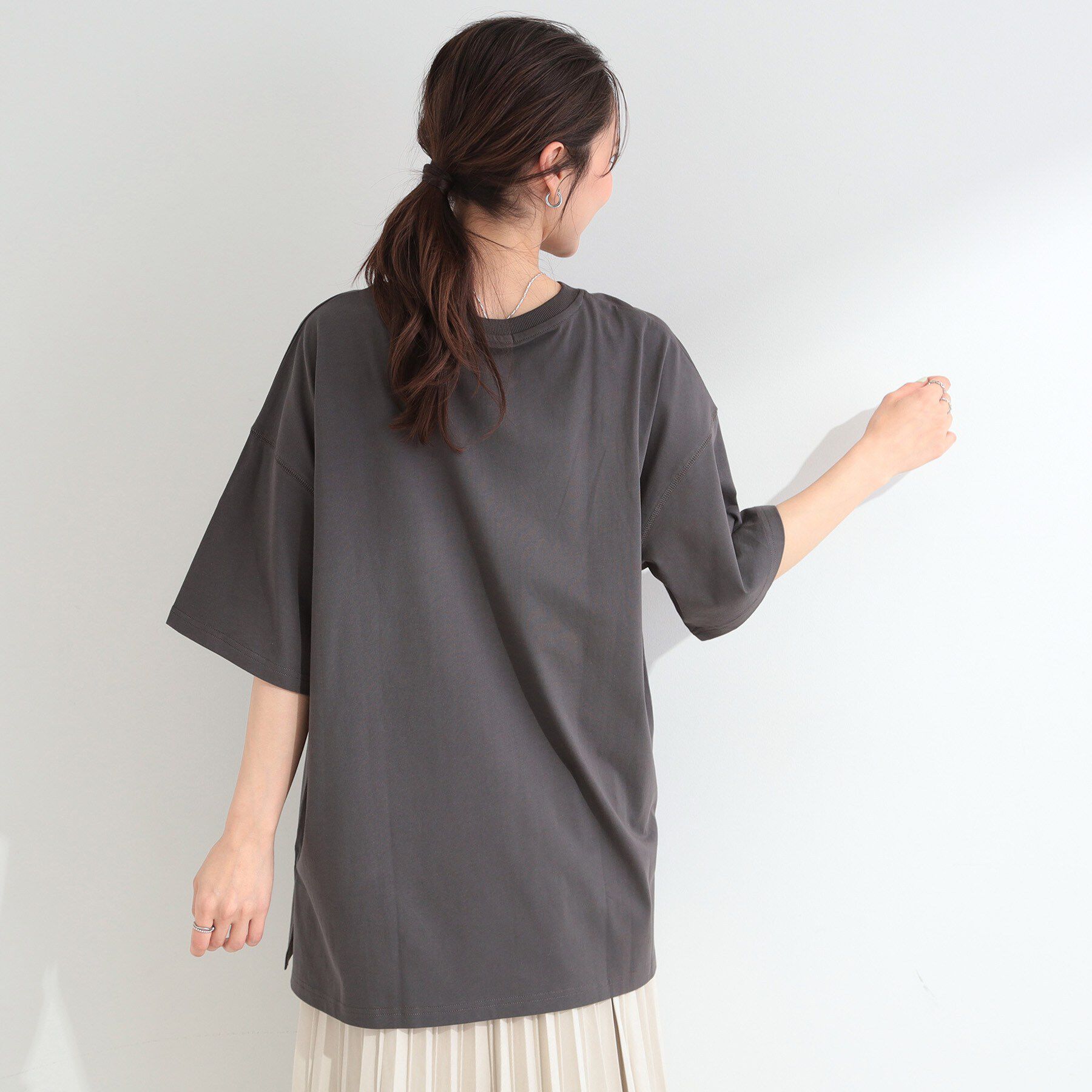 SHOO･LA･RUE「【ひんやり】ゆるっと体型カバー BIGアソートTシャツ」|Tシャツ・カットソー|