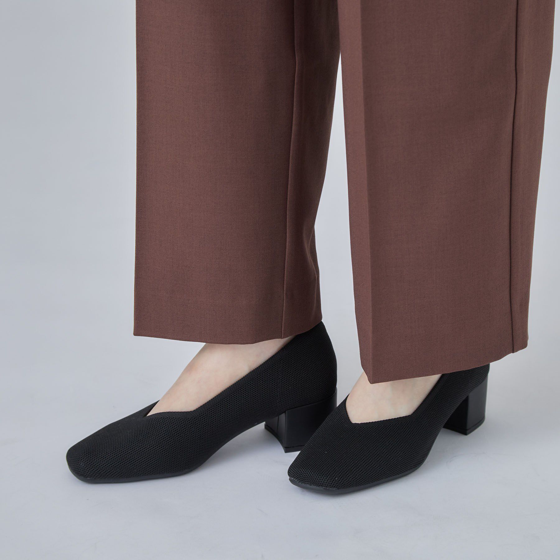 SHOO･LA･RUE「【走れる】ニットヒールパンプス」|パンプス|