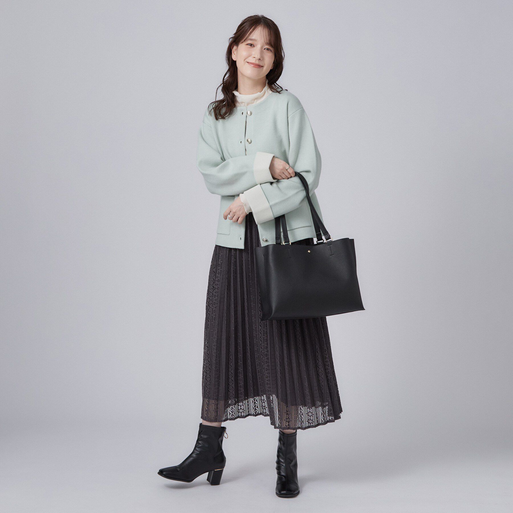 SHOO･LA･RUE「【軽量／A4】ふわっと軽いボックストートバッグ」|トートバッグ|