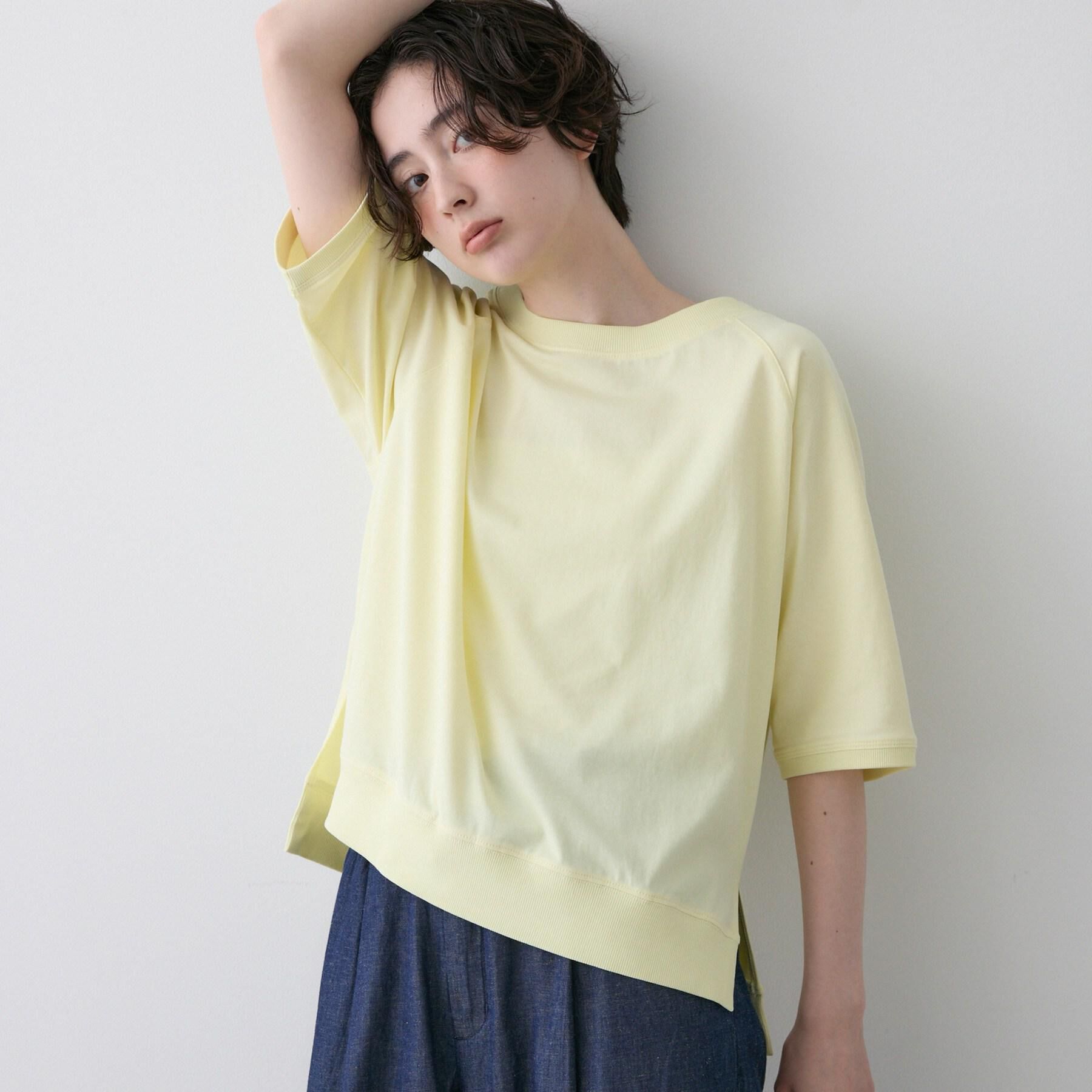 Dessin「【UVカット/接触冷感】フォルムカットソー5分袖」|Tシャツ・カットソー|