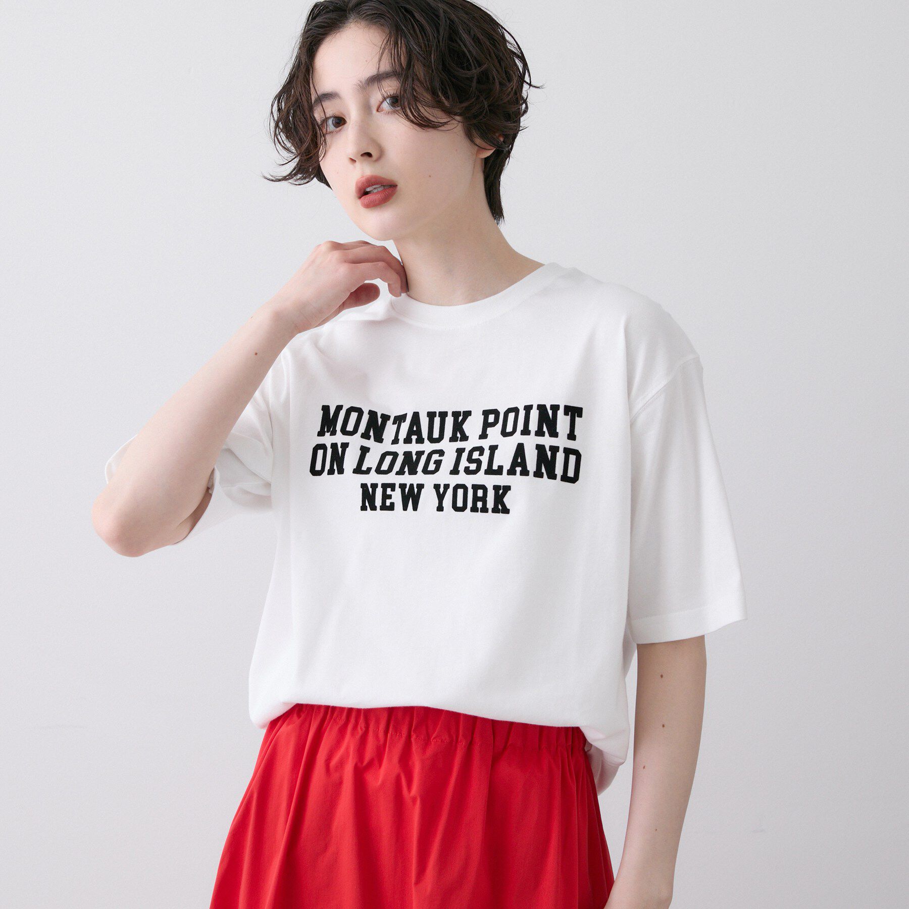 Dessin「【ユニセックス/洗える】オーガニックロゴTシャツ」|Tシャツ・カットソー|