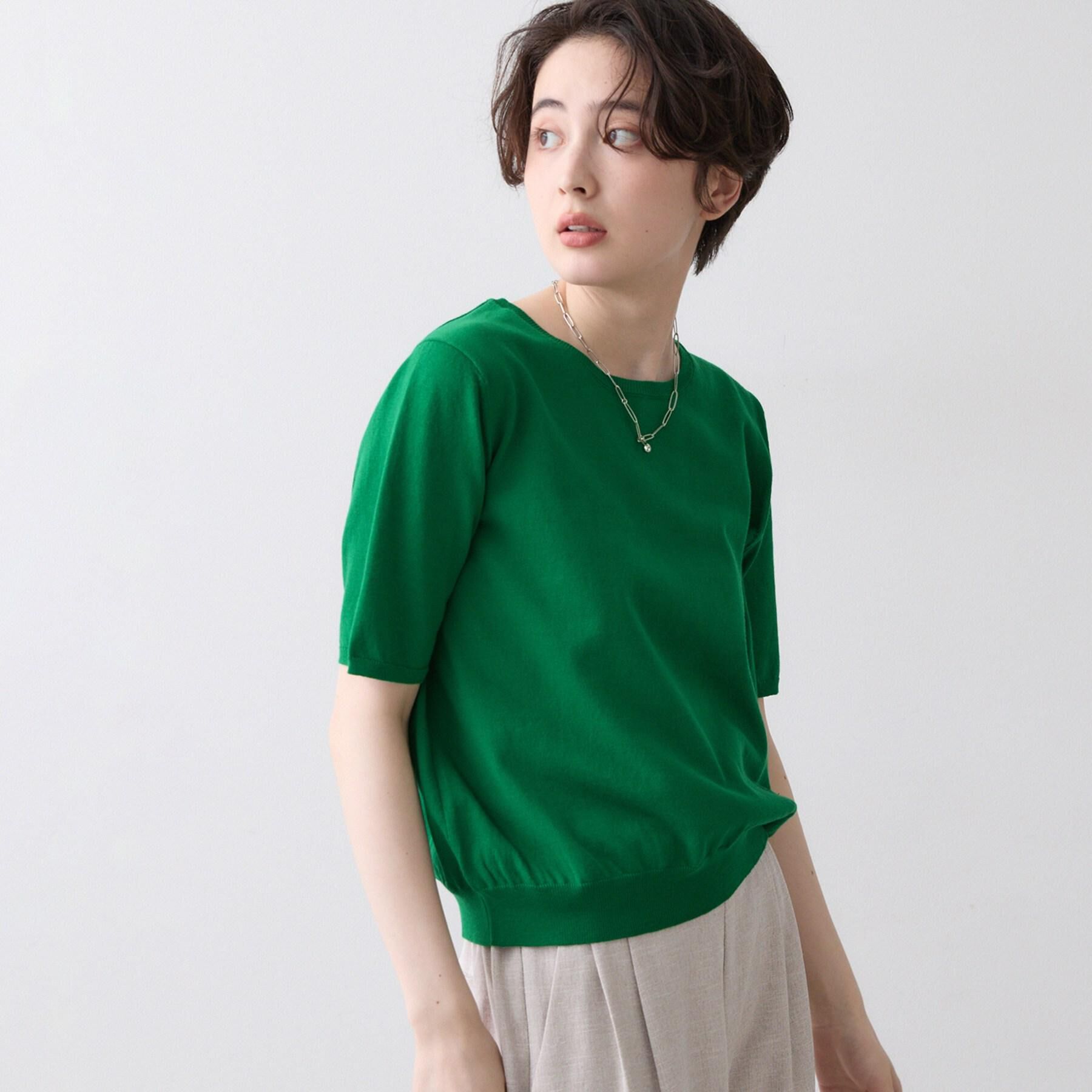 Dessin「【9色展開/接触冷感/UVカット】ドライタッチサマーニットT」|ニット・セーター|