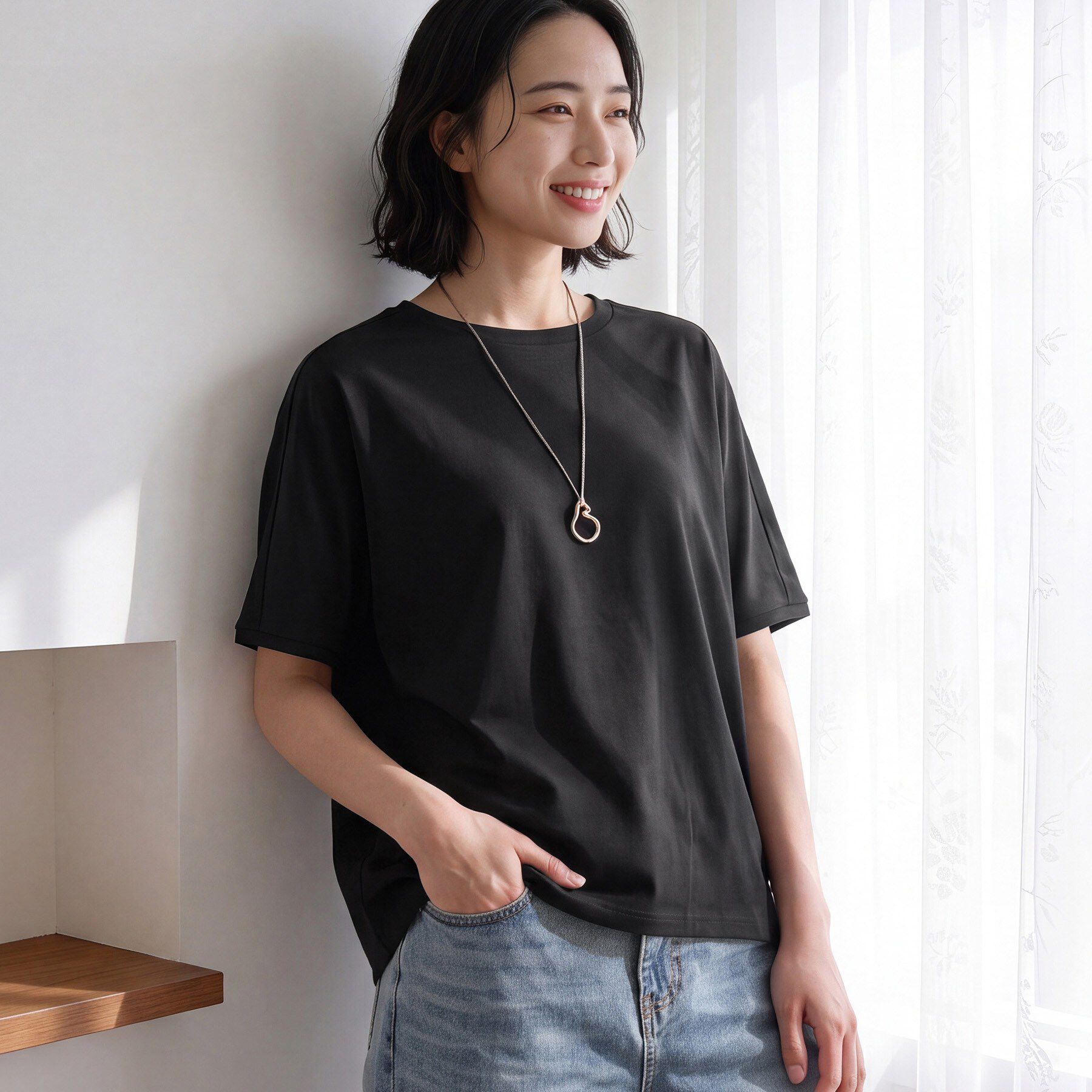 Dessin「【汗シミ防止/UVカット】ドルマンスリーブ プルオーバー」|Tシャツ・カットソー|