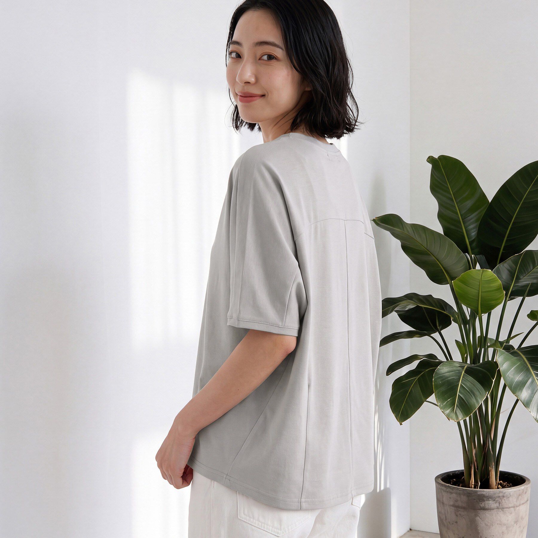 Dessin「【汗シミ防止/UVカット】ドルマンスリーブ プルオーバー」|Tシャツ・カットソー|