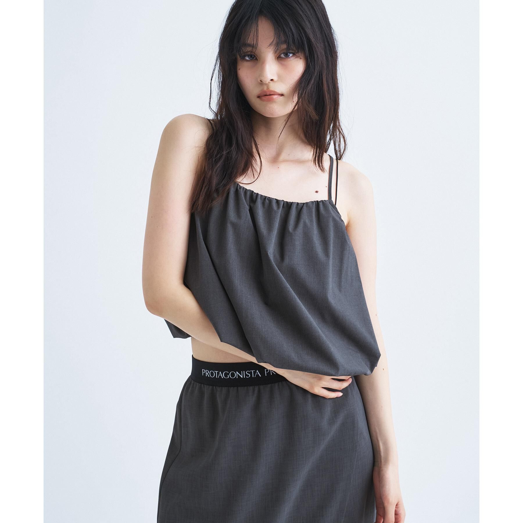 CODE A「balloon cami」|シャツ・ブラウス|チャコールグレー(0