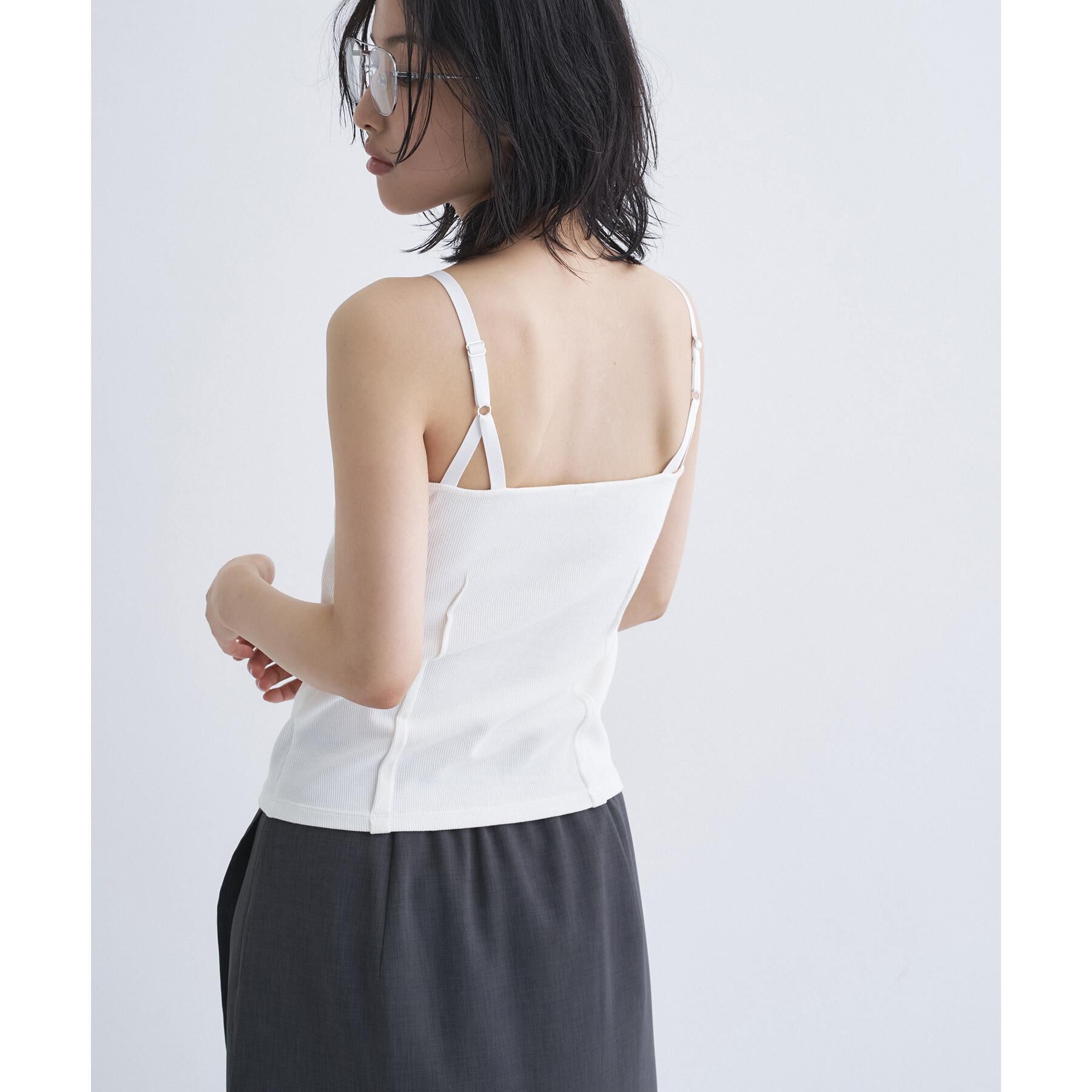 CODE A「【Cup-in】edge line camisole」|キャミソール|