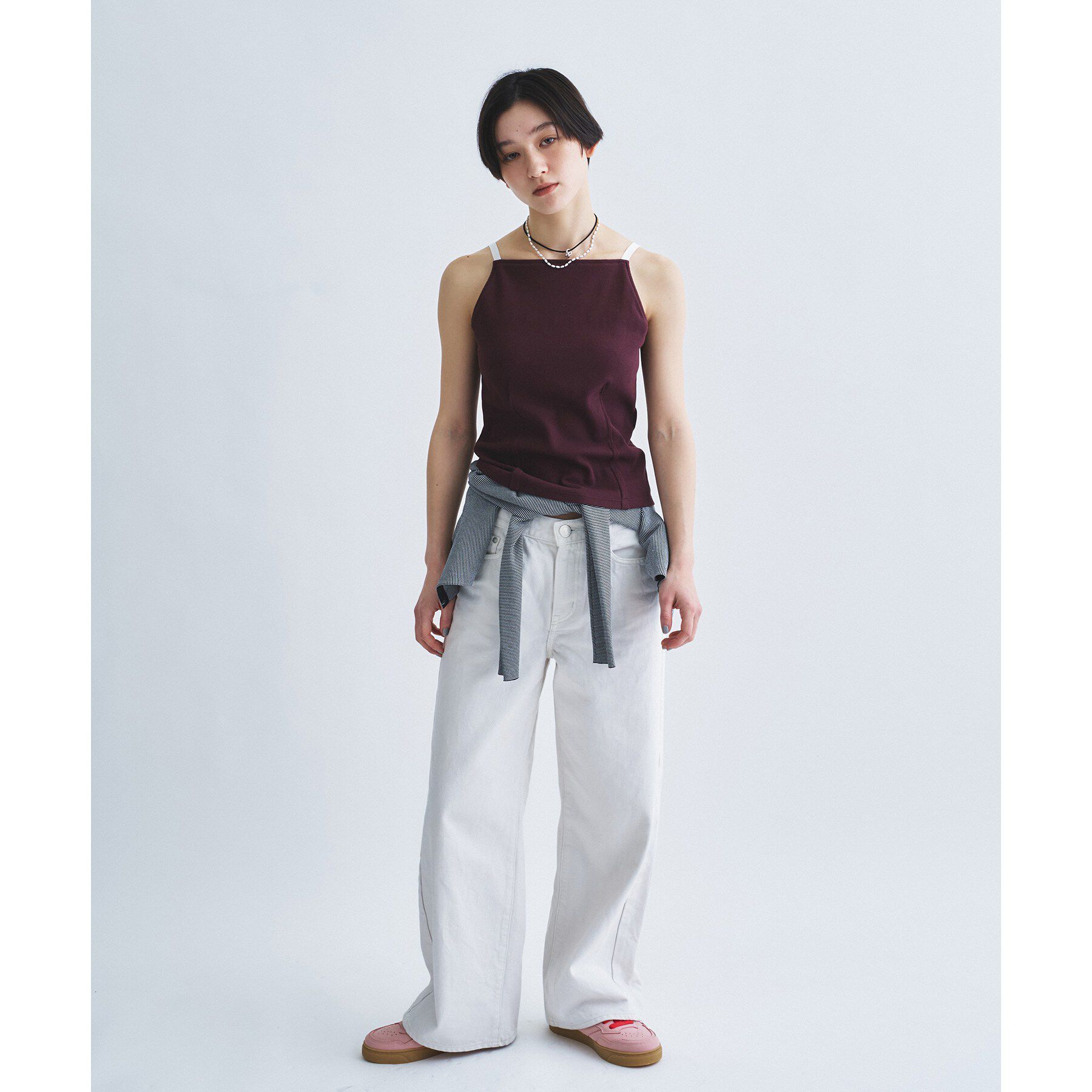 CODE A「【Cup-in】edge line camisole」|キャミソール|