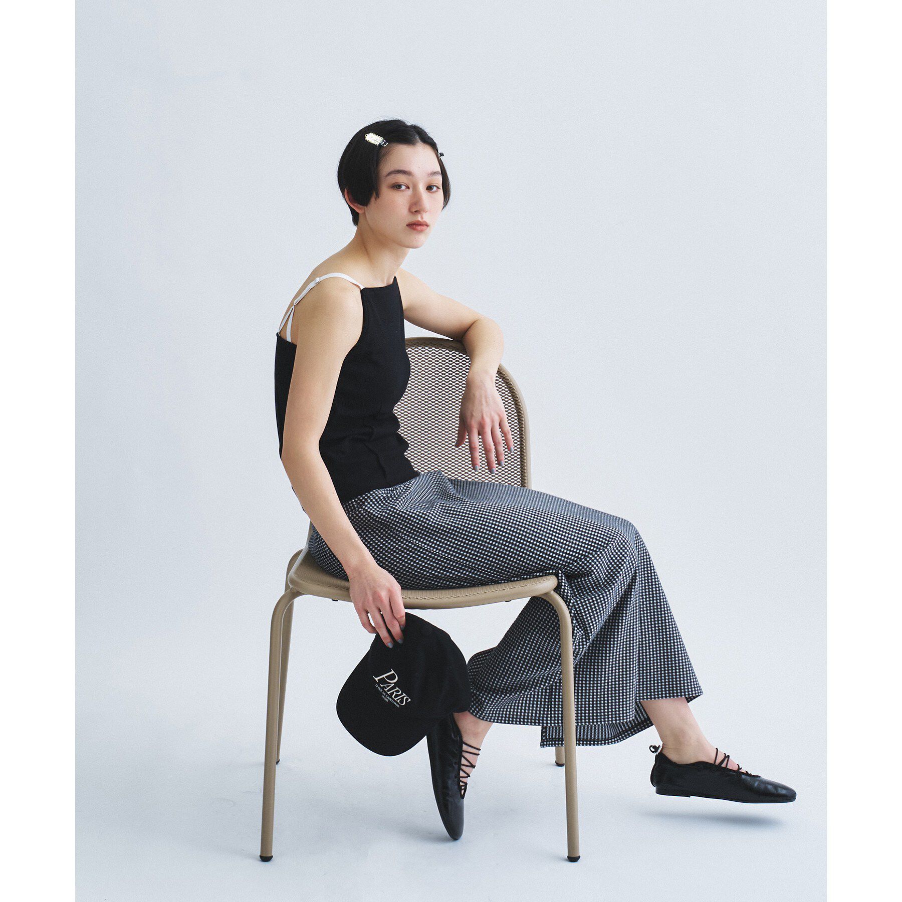 CODE A「【Cup-in】edge line camisole」|キャミソール|