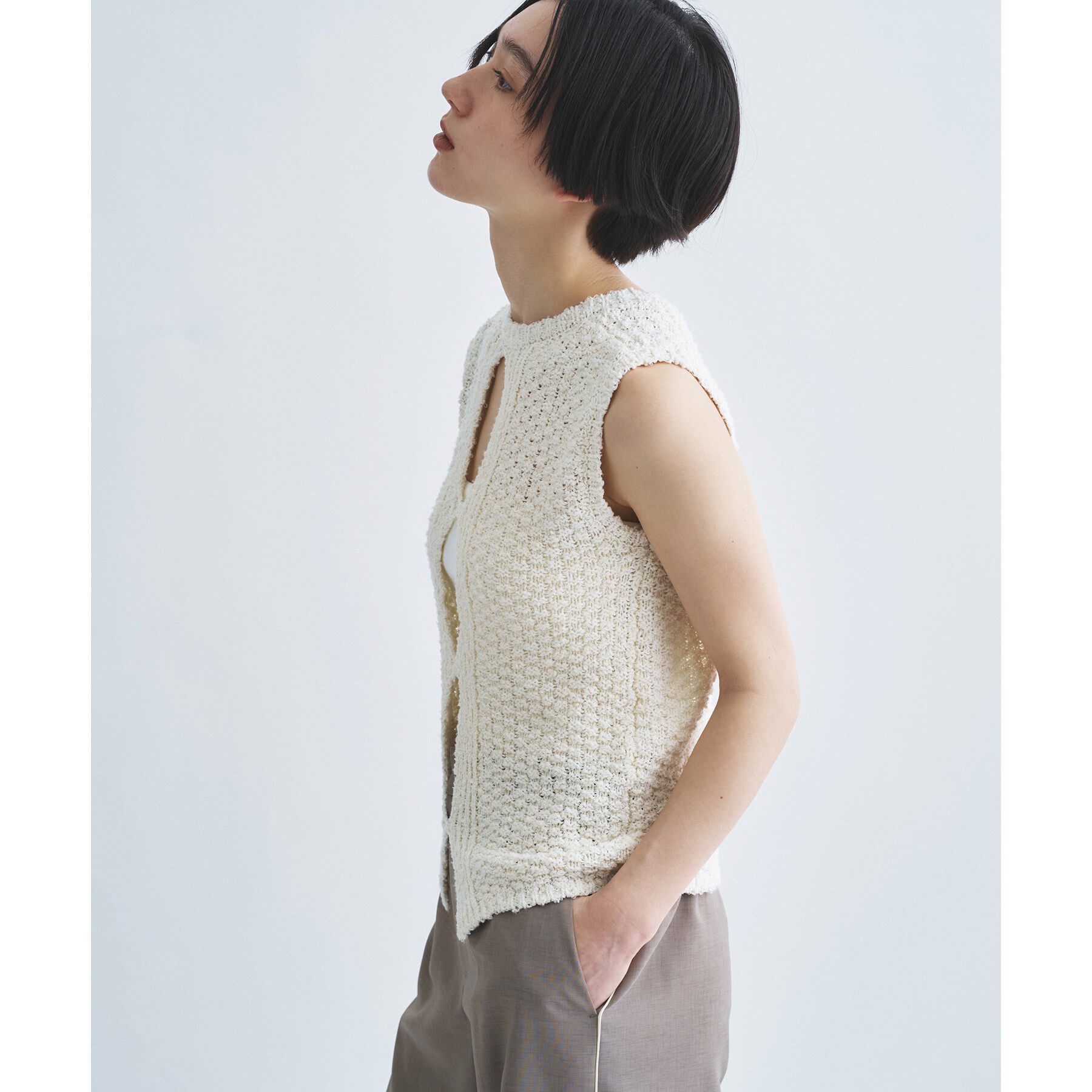 CODE A「cloudy open back tank」|ニット・セーター|