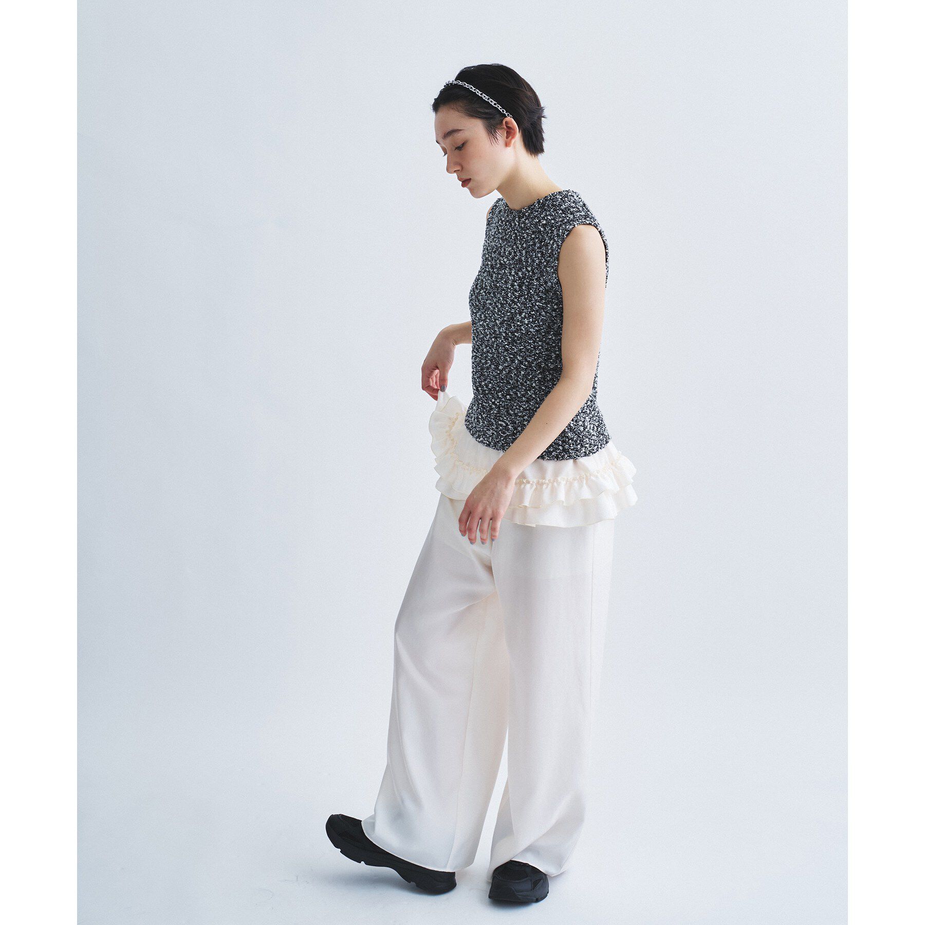 CODE A「cloudy open back tank」|ニット・セーター|