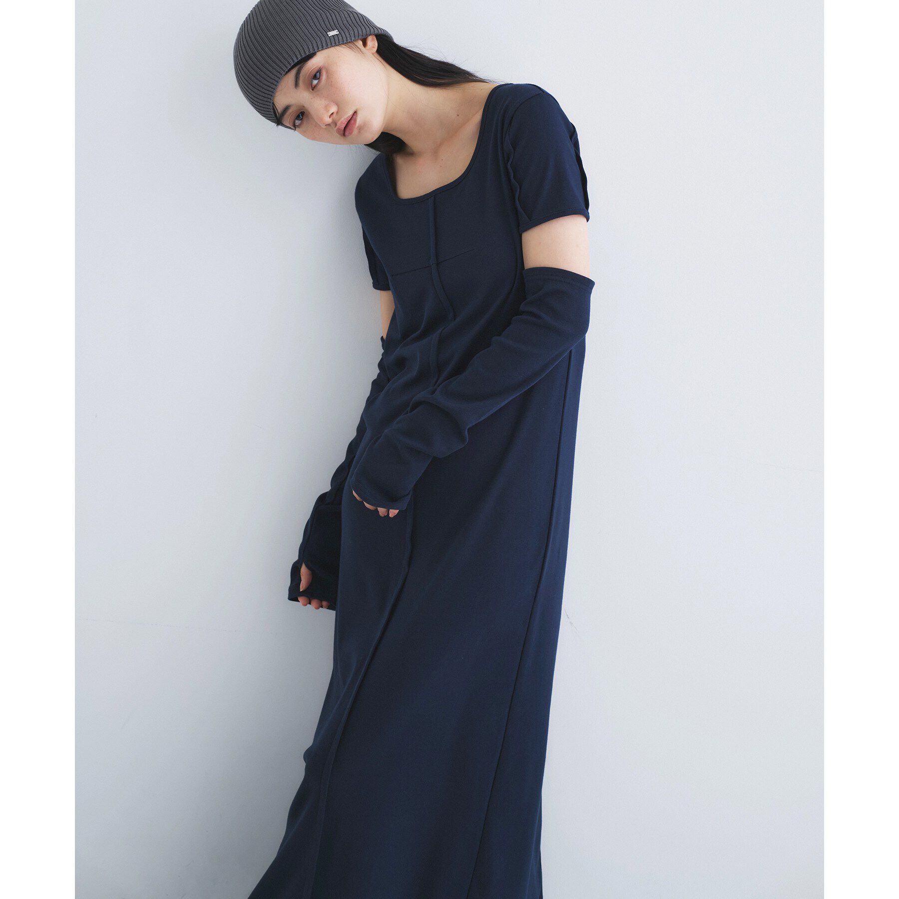 CODE A「arm cover square neck dress」|ワンピース|