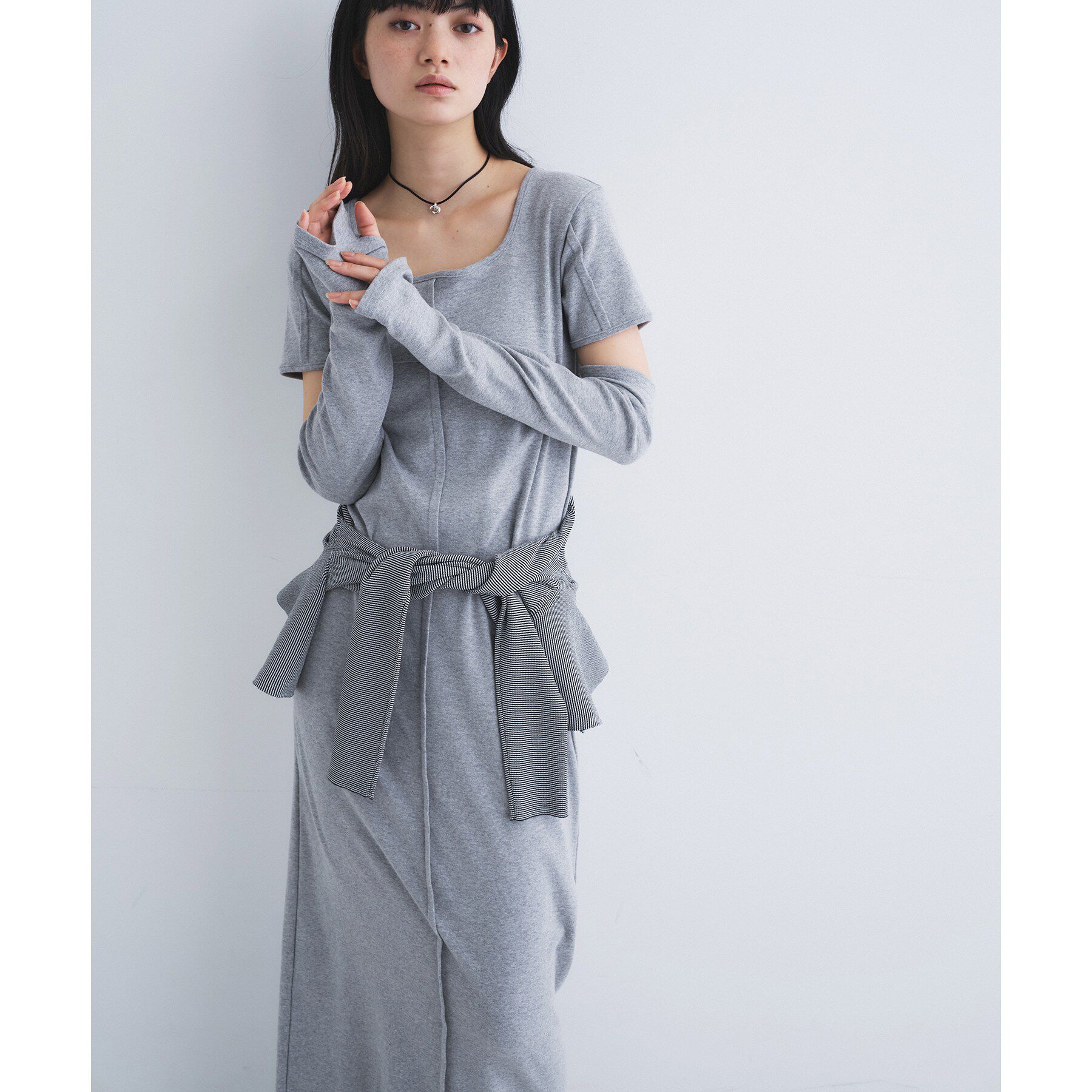 CODE A「arm cover square neck dress」|ワンピース|