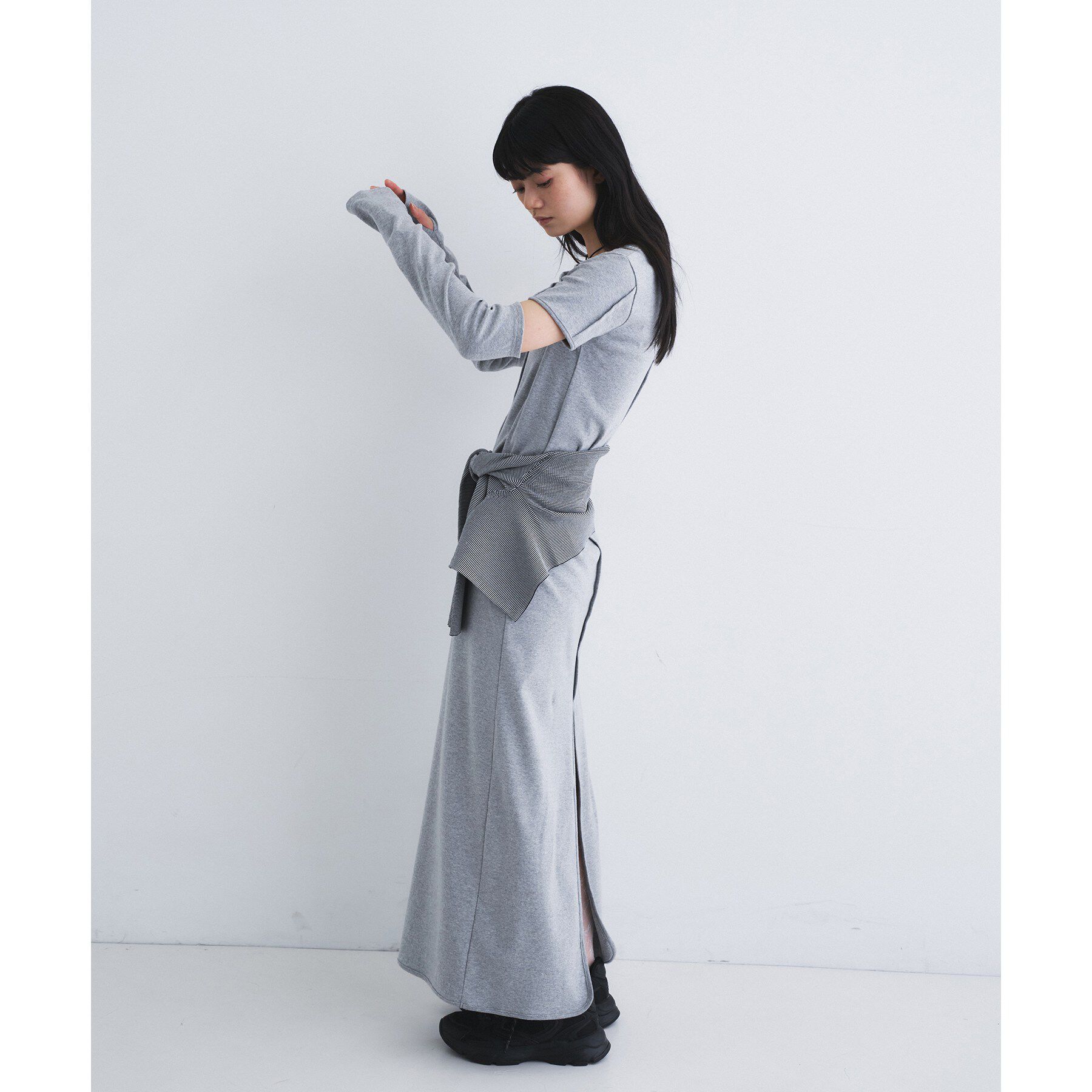 CODE A「arm cover square neck dress」|ワンピース|