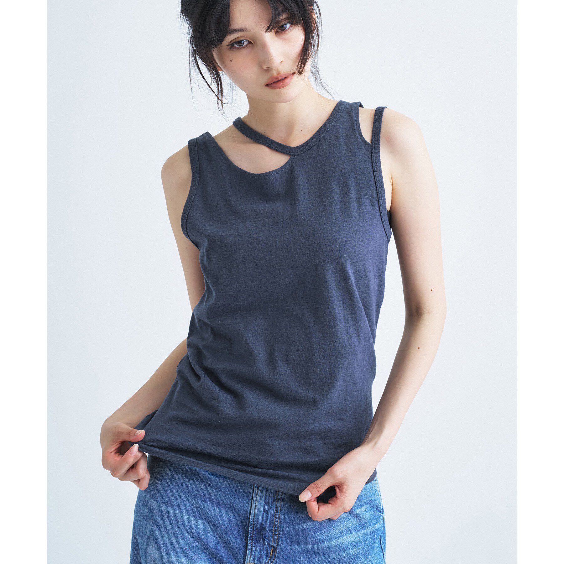 CODE A「IRONING｜cut out tank top」|キャミソール|