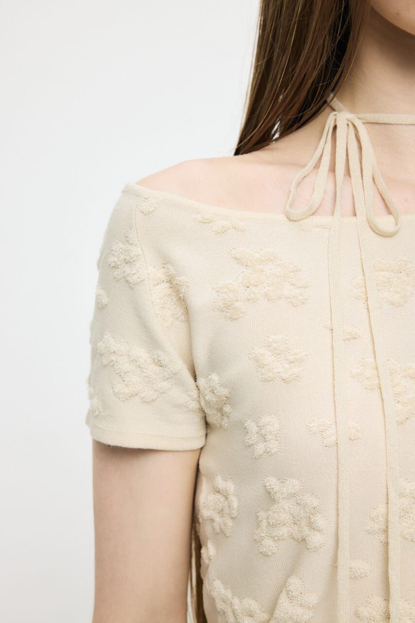 MOUSSY「FLORAL JACQUARD CUT トップス」|Tシャツ・カットソー|