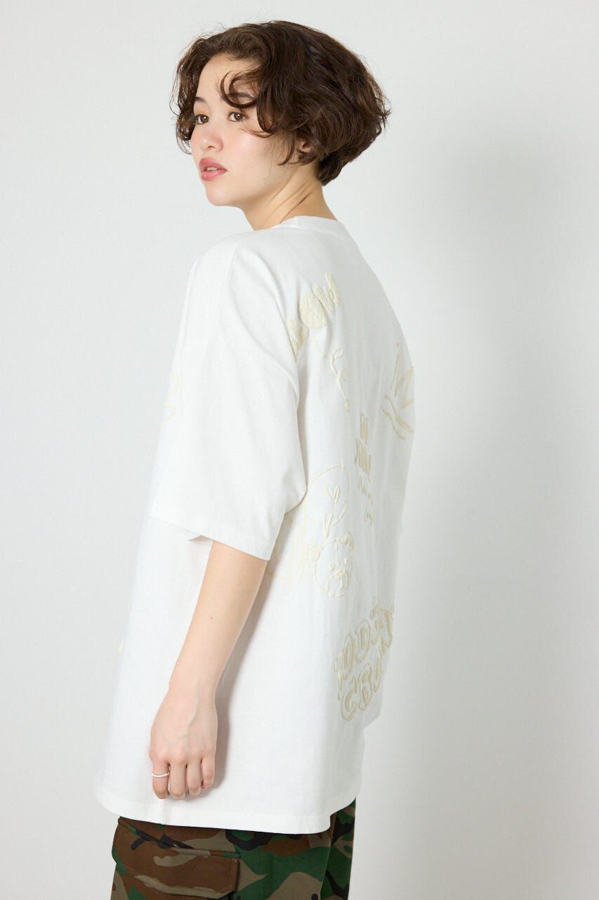 RODEO CROWNS「クレヨンタッチ同色発泡プリントTシャツ」|Tシャツ・カットソー|