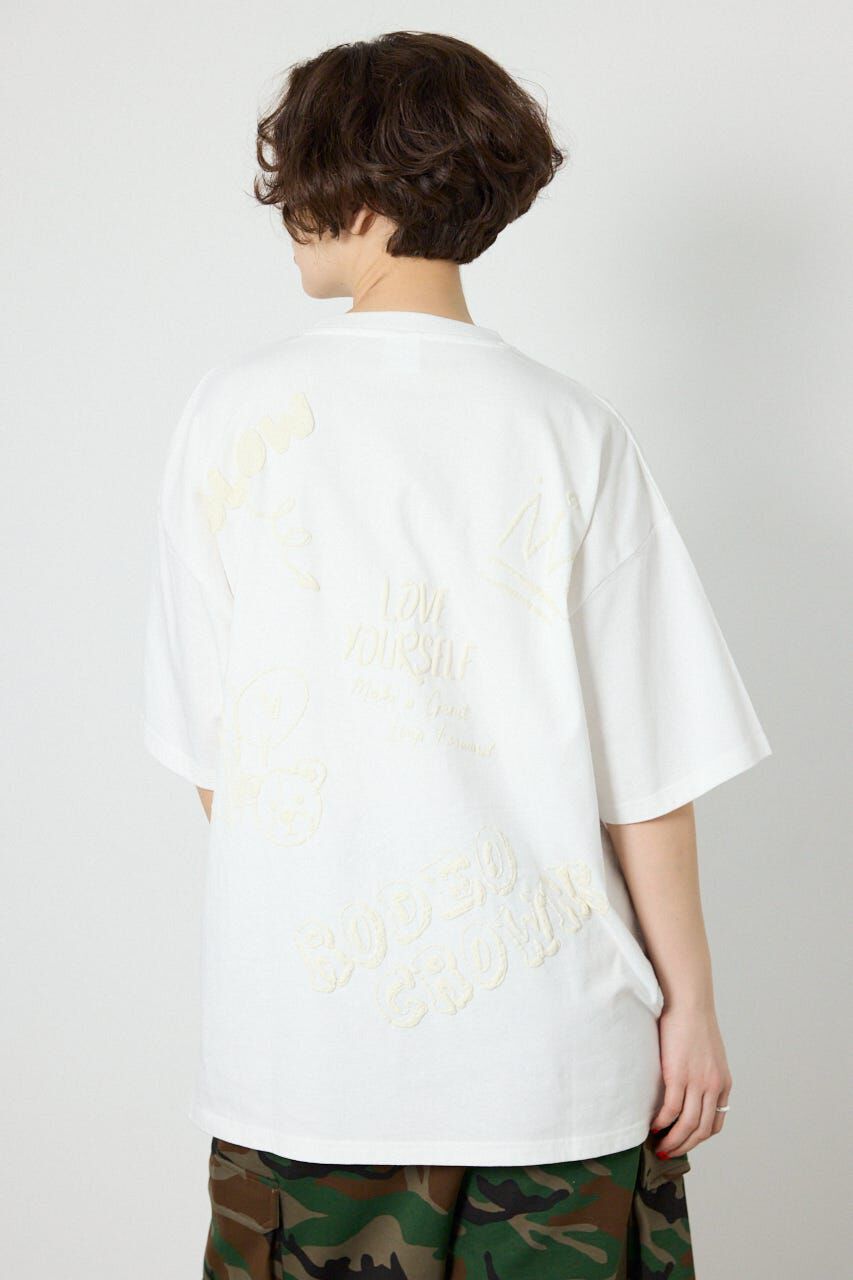 RODEO CROWNS「クレヨンタッチ同色発泡プリントTシャツ」|Tシャツ・カットソー|