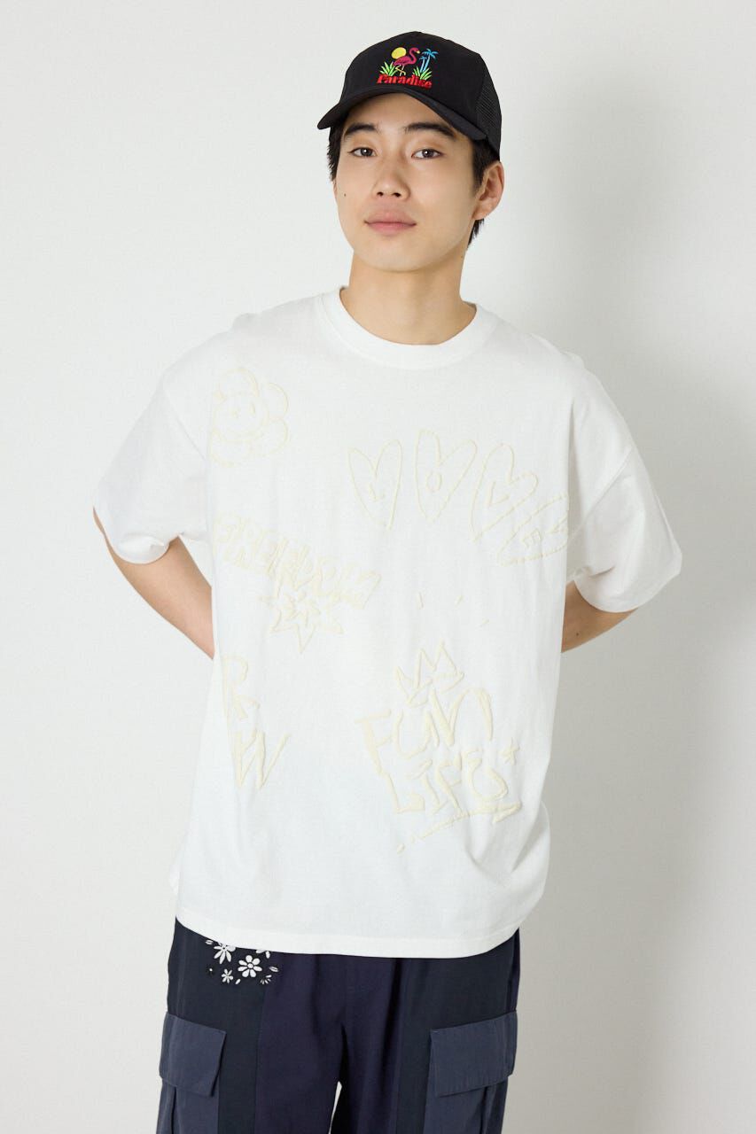 RODEO CROWNS「クレヨンタッチ同色発泡プリントTシャツ」|Tシャツ・カットソー|