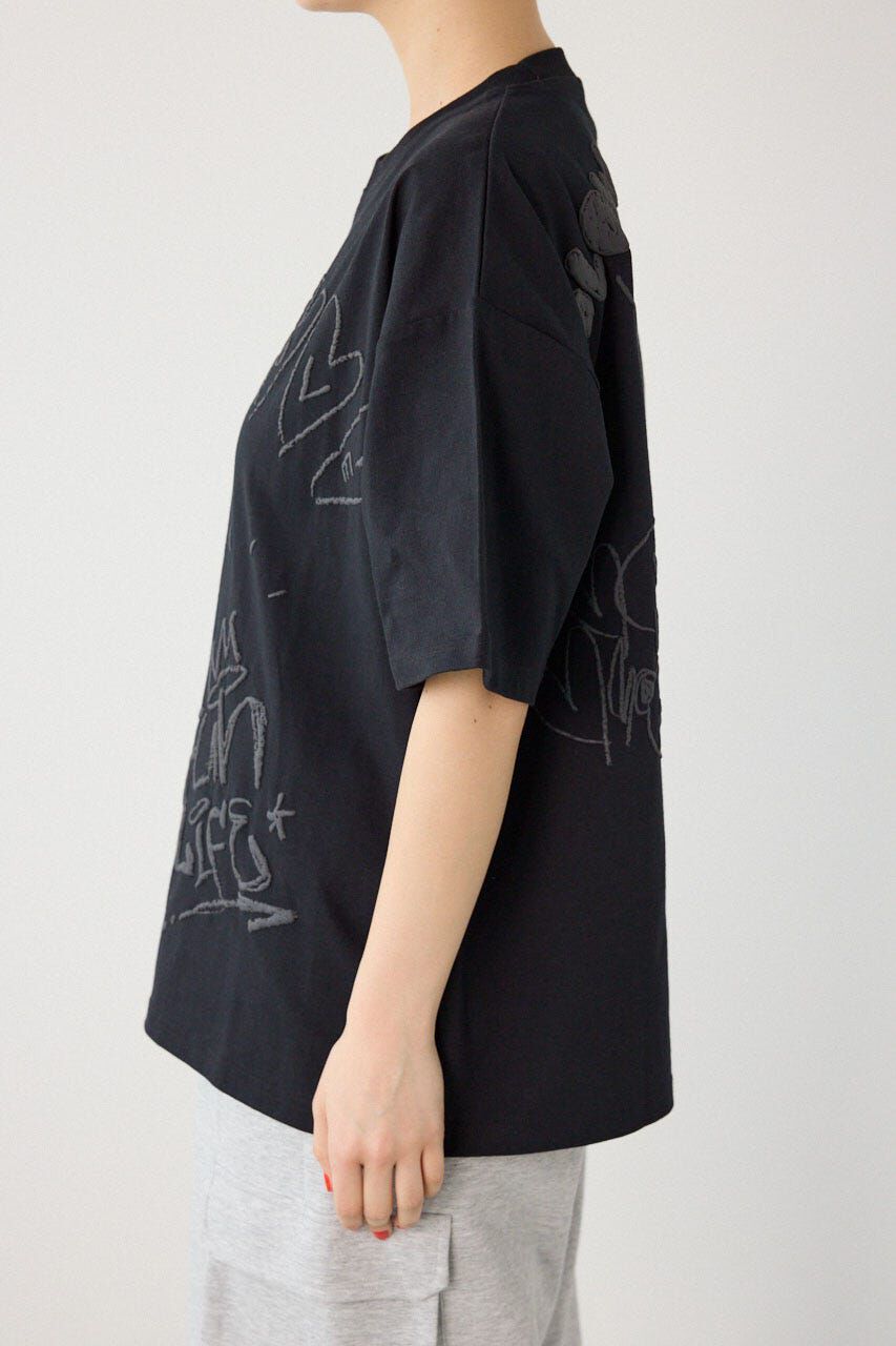 RODEO CROWNS「クレヨンタッチ同色発泡プリントTシャツ」|Tシャツ・カットソー|