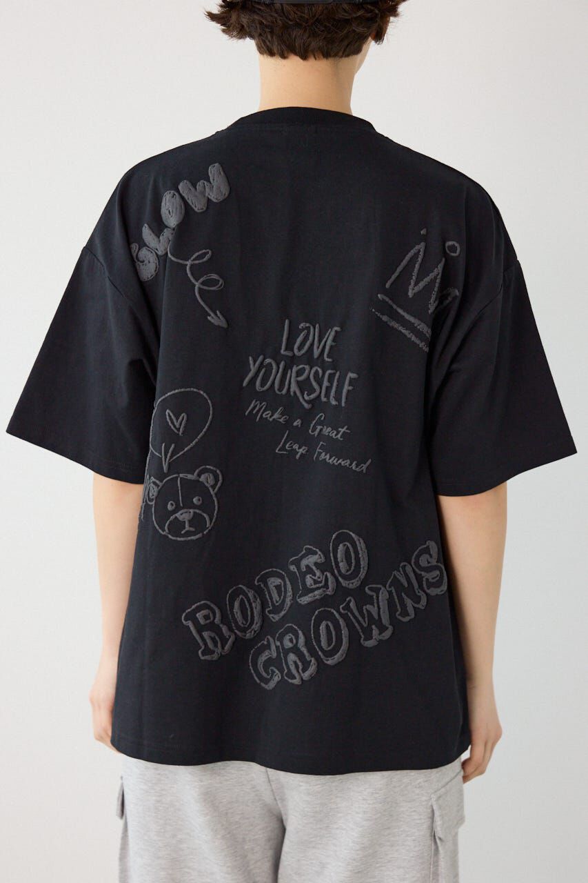 RODEO CROWNS「クレヨンタッチ同色発泡プリントTシャツ」|Tシャツ・カットソー|