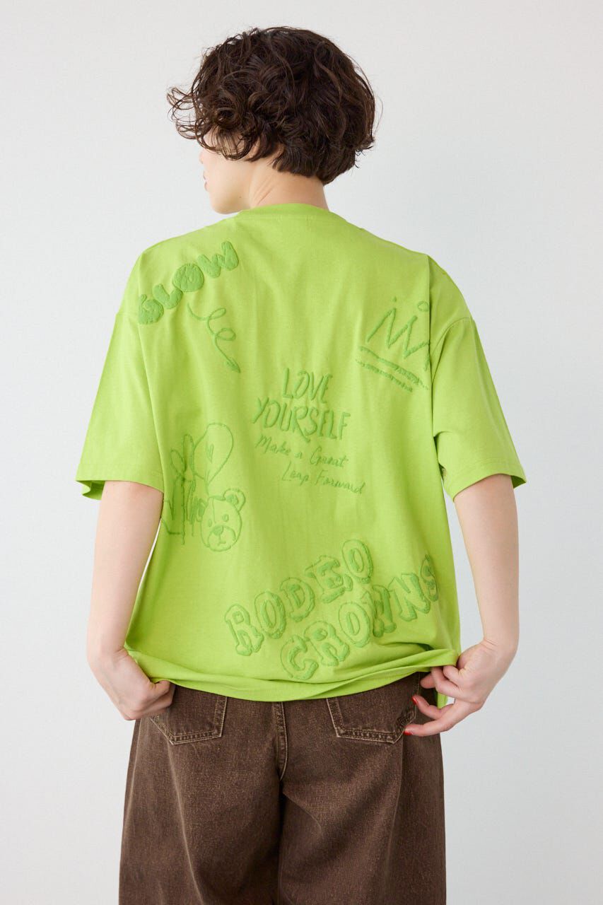 RODEO CROWNS「クレヨンタッチ同色発泡プリントTシャツ」|Tシャツ・カットソー|