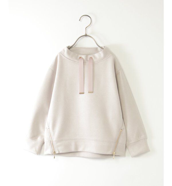 ikka kids「フェイクスエードサイドジップ使いプルオーバー（120~160cm）」|Tシャツ・カットソー|ベージュ