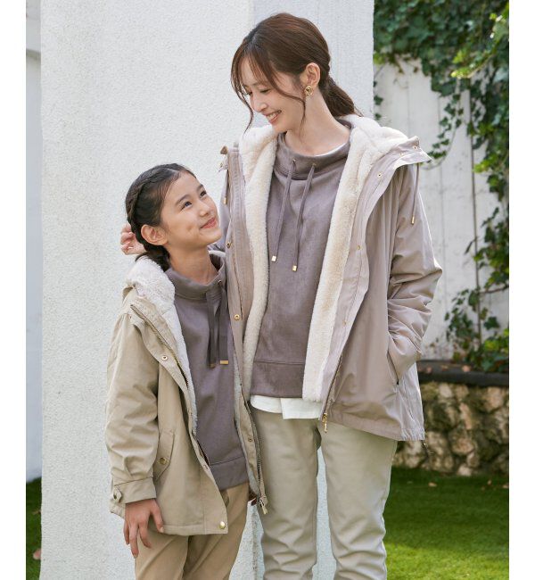 ikka kids「フェイクスエードサイドジップ使いプルオーバー（120~160cm）」|Tシャツ・カットソー|