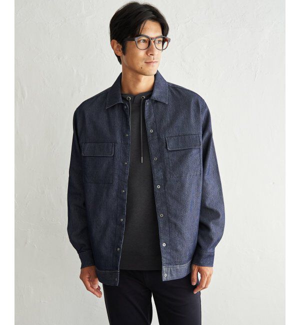 ikka「メッシュデニムシャウター」|シャツ・ブラウス|