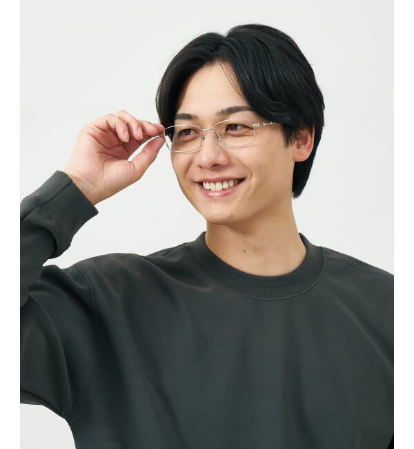  「ウェリントン 横長 メガネ | メタルフレーム 眼鏡 伊達メガネ 度付き 度なし ユニセックス レンズ交換券付」|メガネ|