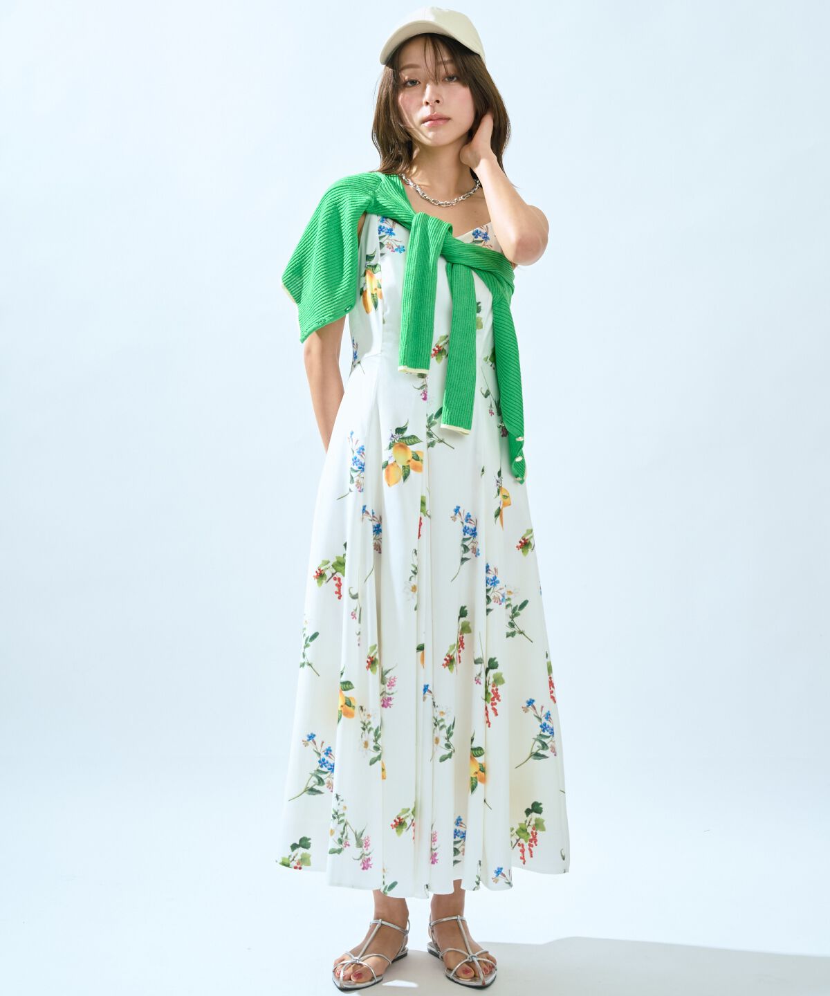 アンドクチュール「フルーツ&times;フラワープリントワンピース」|ワンピース|