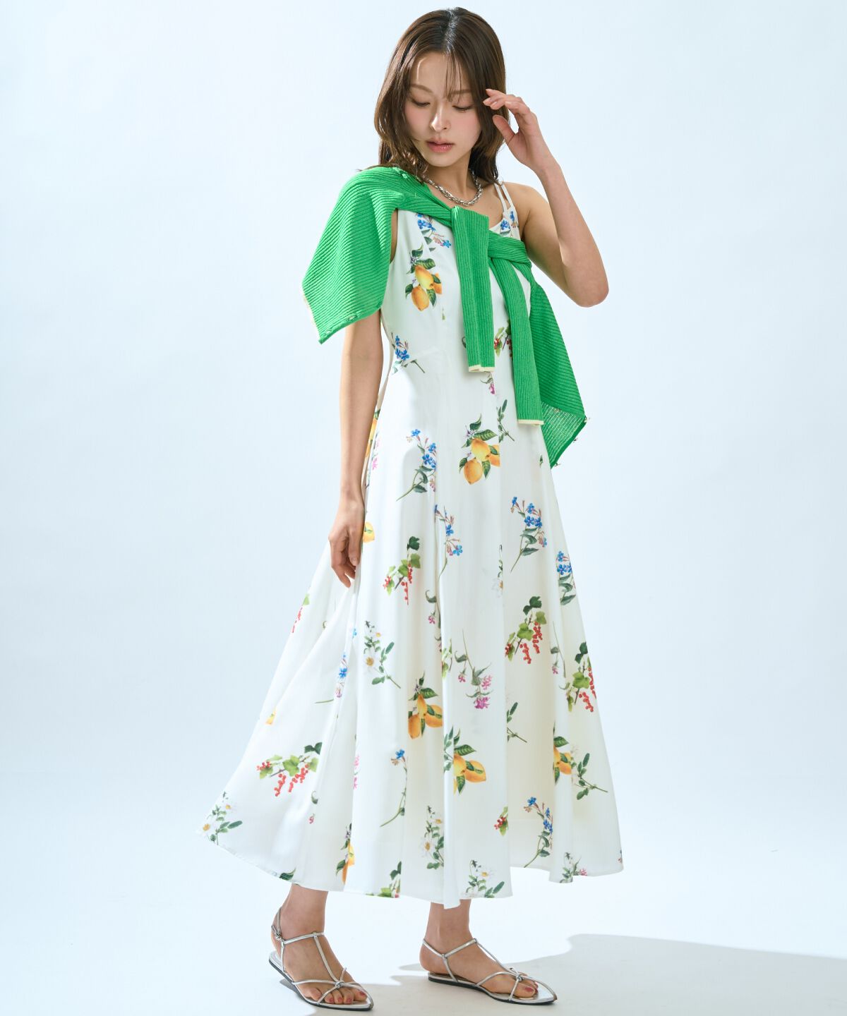 アンドクチュール「フルーツ&times;フラワープリントワンピース」|ワンピース|