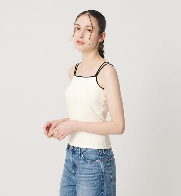 BEAUTY&YOUTH UNITED ARROWS「カラーパイピング 2ストラップ キャミソール」|Tシャツ・カットソー|OFF WHITE