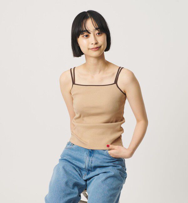 BEAUTY&YOUTH UNITED ARROWS「カラーパイピング 2ストラップ キャミソール」|Tシャツ・カットソー|