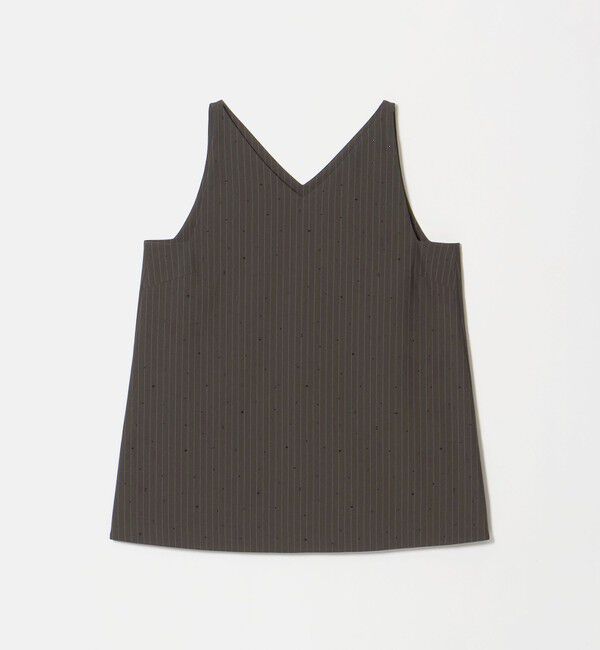 BEAUTY&YOUTH UNITED ARROWS「ラインストーン ノースリーブチュニック ウォッシャブル」|タンクトップ|DK.BROWN
