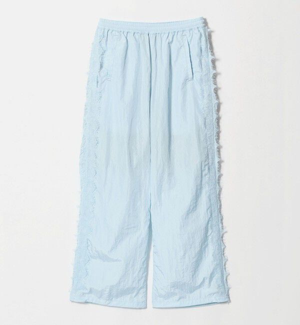 NICE WEATHER「＜NICE WEATHER＞レースワイドパンツ」|チノ|LT.BLUE