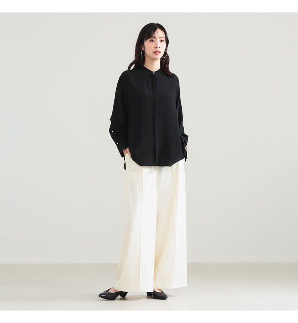 Demi-Luxe BEAMS 「シルク スタンドカラー ブラウス」|シャツ・ブラウス|