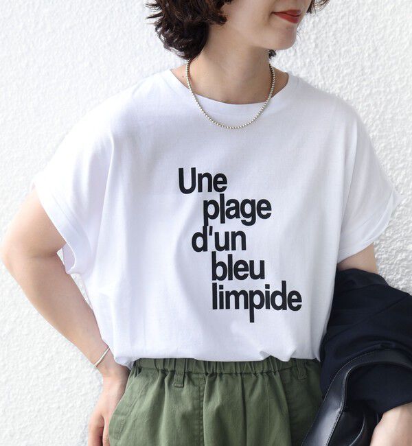 SHIPS for women「メルティ コットン プリント ロゴ ショート スリーブ Tシャツ」|Tシャツ・カットソー|
